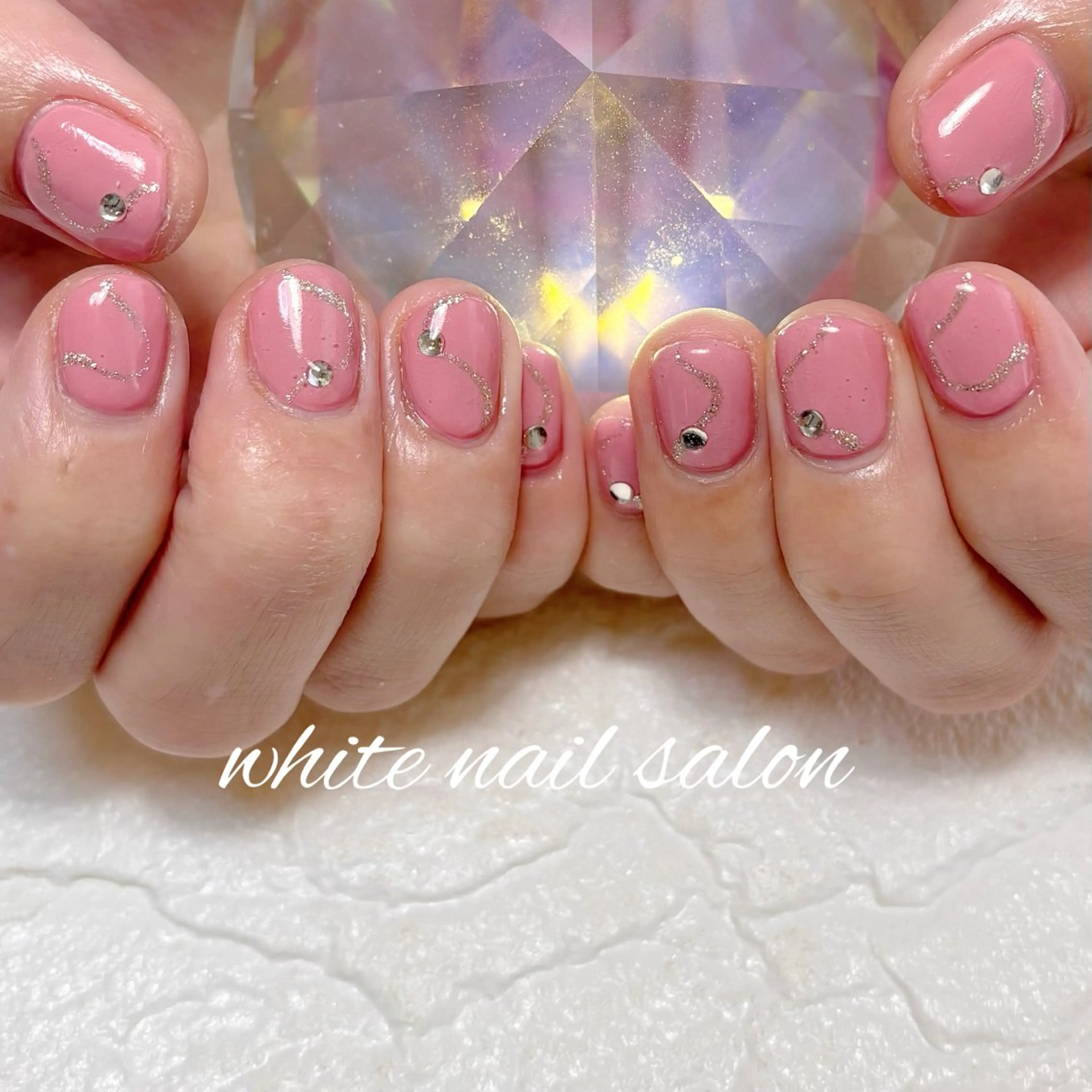 ネイル フットネイル ラメ(グリッター) ハンドネイル white nail salonのネイルデザイン