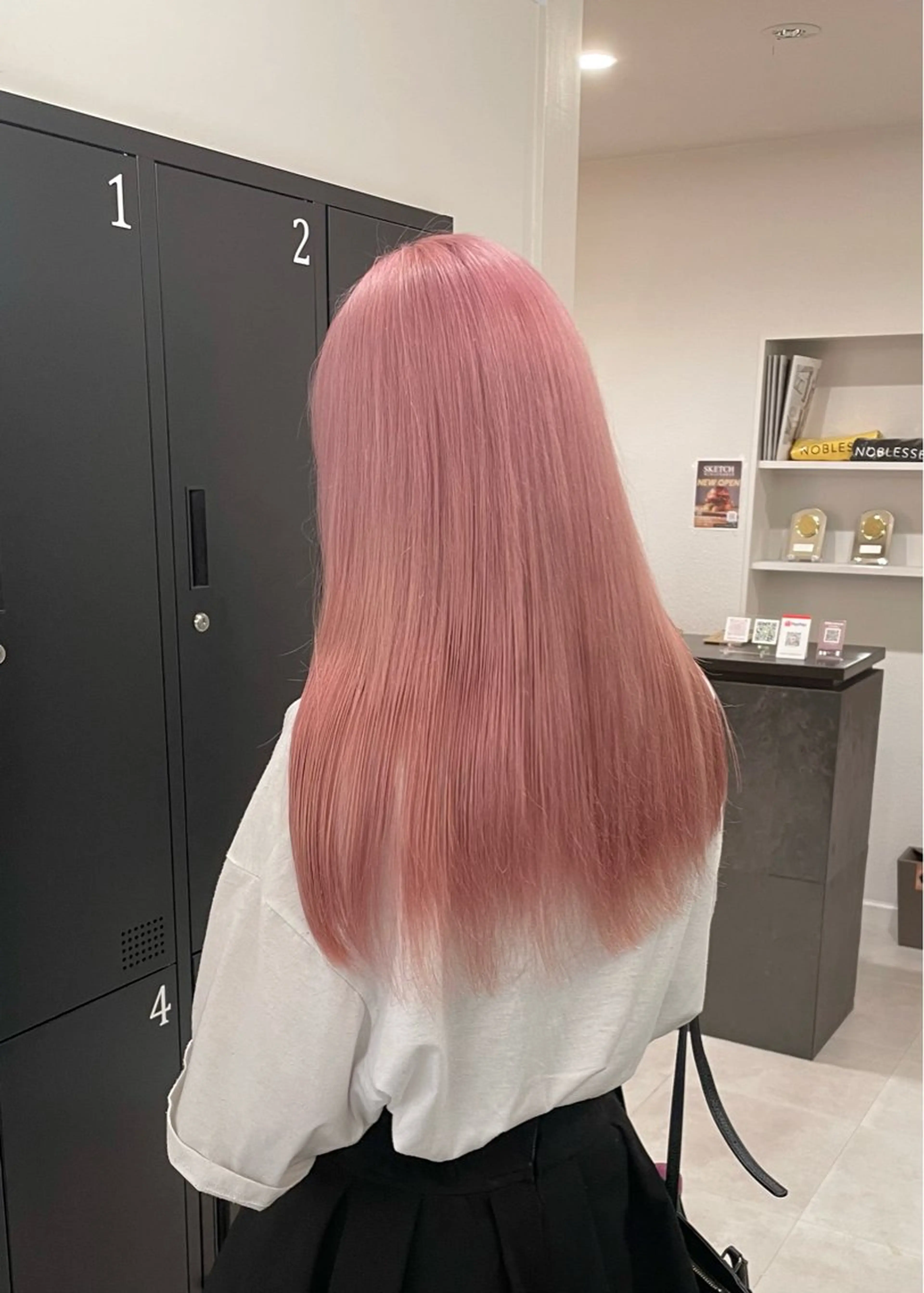 セミロング カラー ブリーチ ピンクカラー ヘアカラー トリートメント 💝ブリーチ ショート/れい💝のヘアスタイル