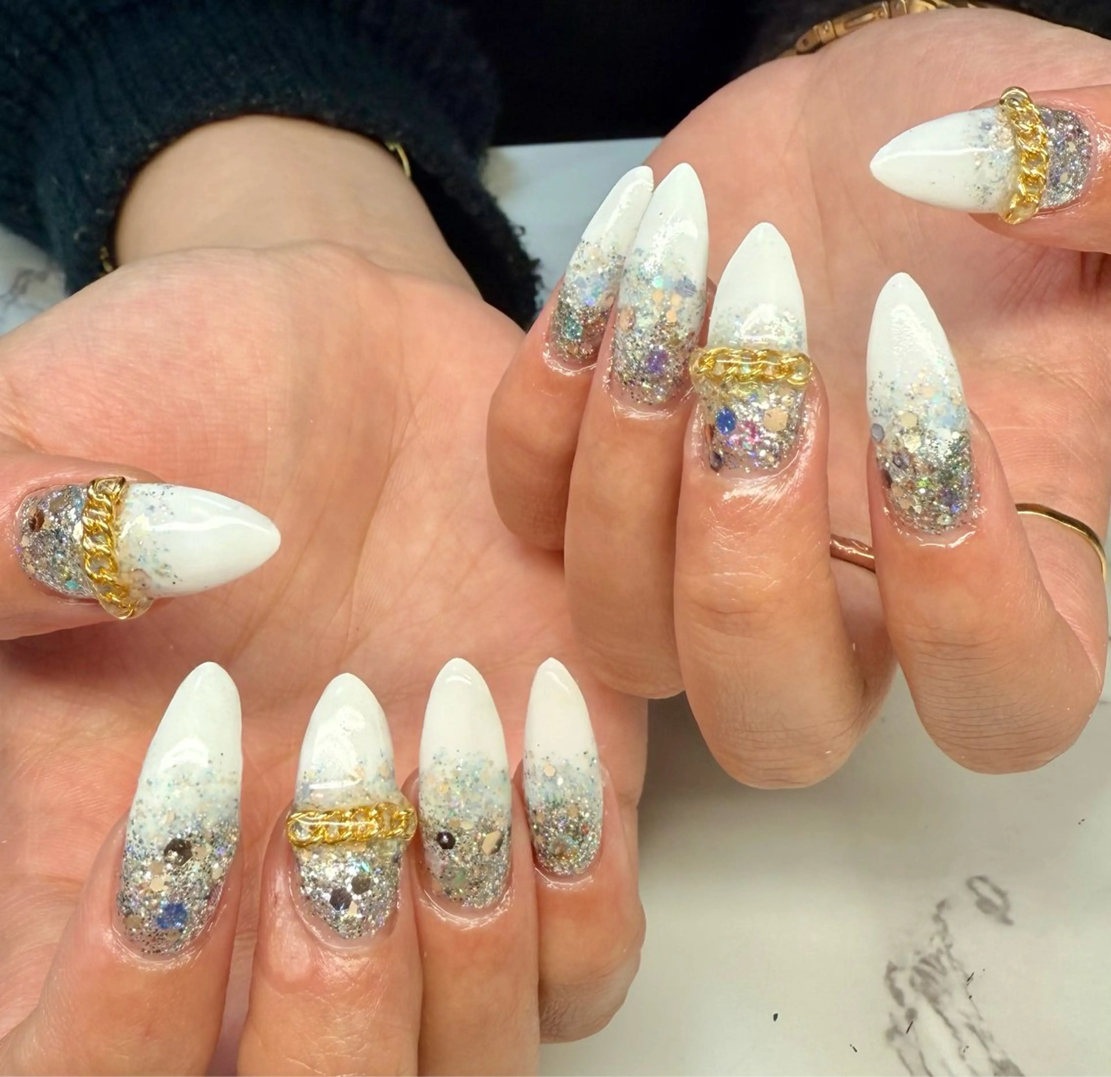 ネイル アートネイル チークネイル フレンチネイル 氷ネイル・うるうるネイル キラキラネイル Mai’s nailのネイルデザイン
