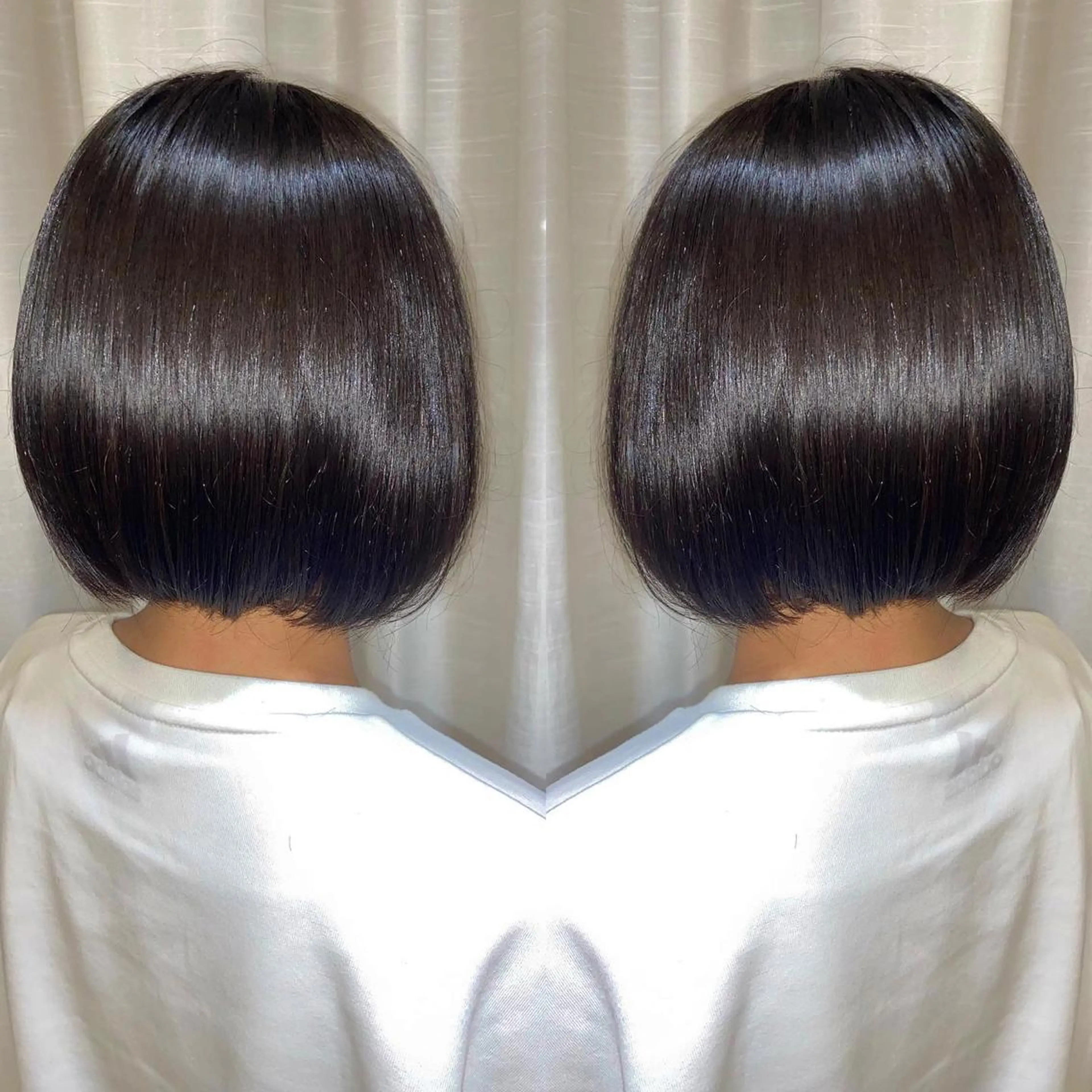 ショート パーマ 縮毛矯正/艶カラー /美髪/ﾒｸﾞﾐのヘアスタイル