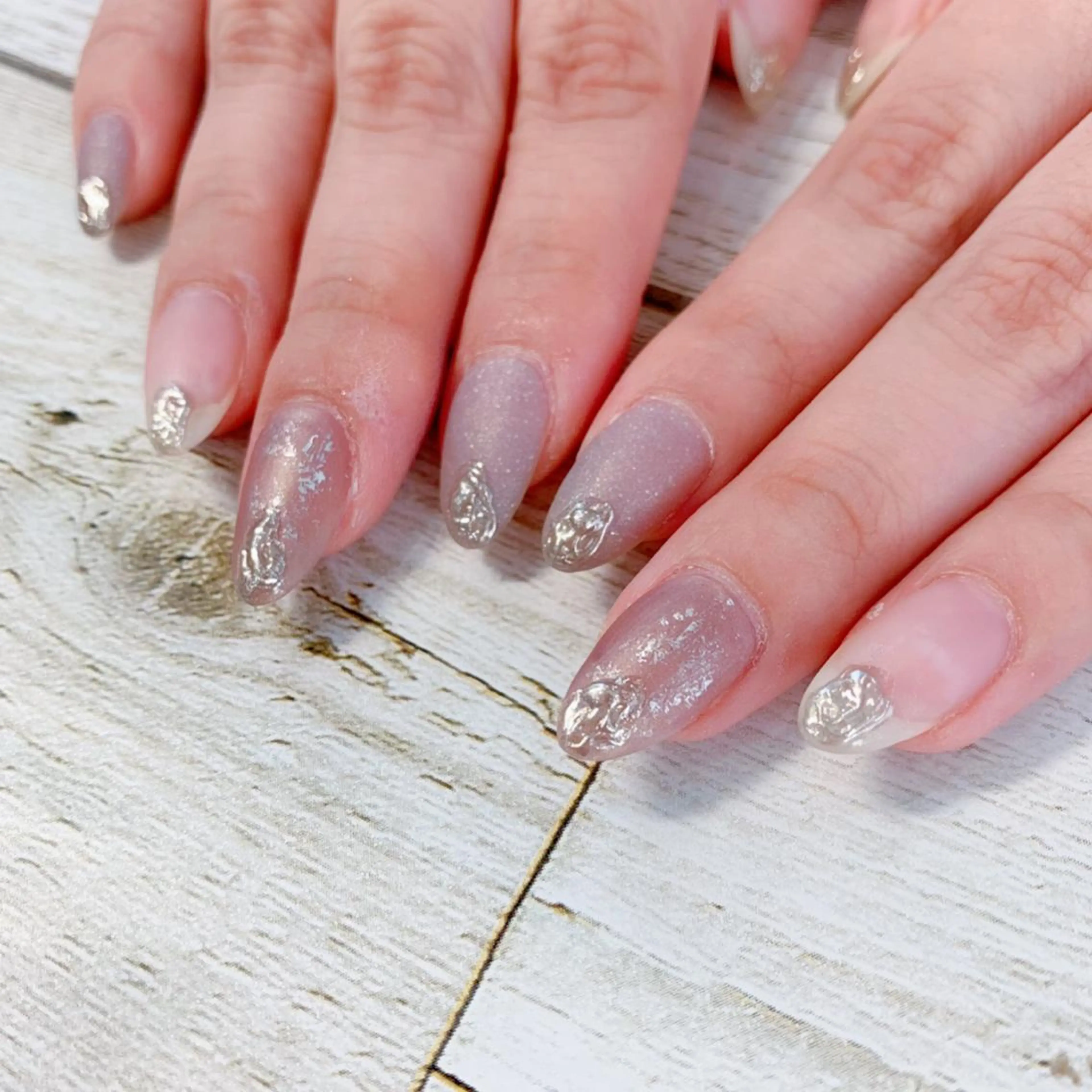 ネイル ジェルネイル マットネイル ミラーネイル パラジェル ハンドネイル 酒井 美由紀のネイルデザイン