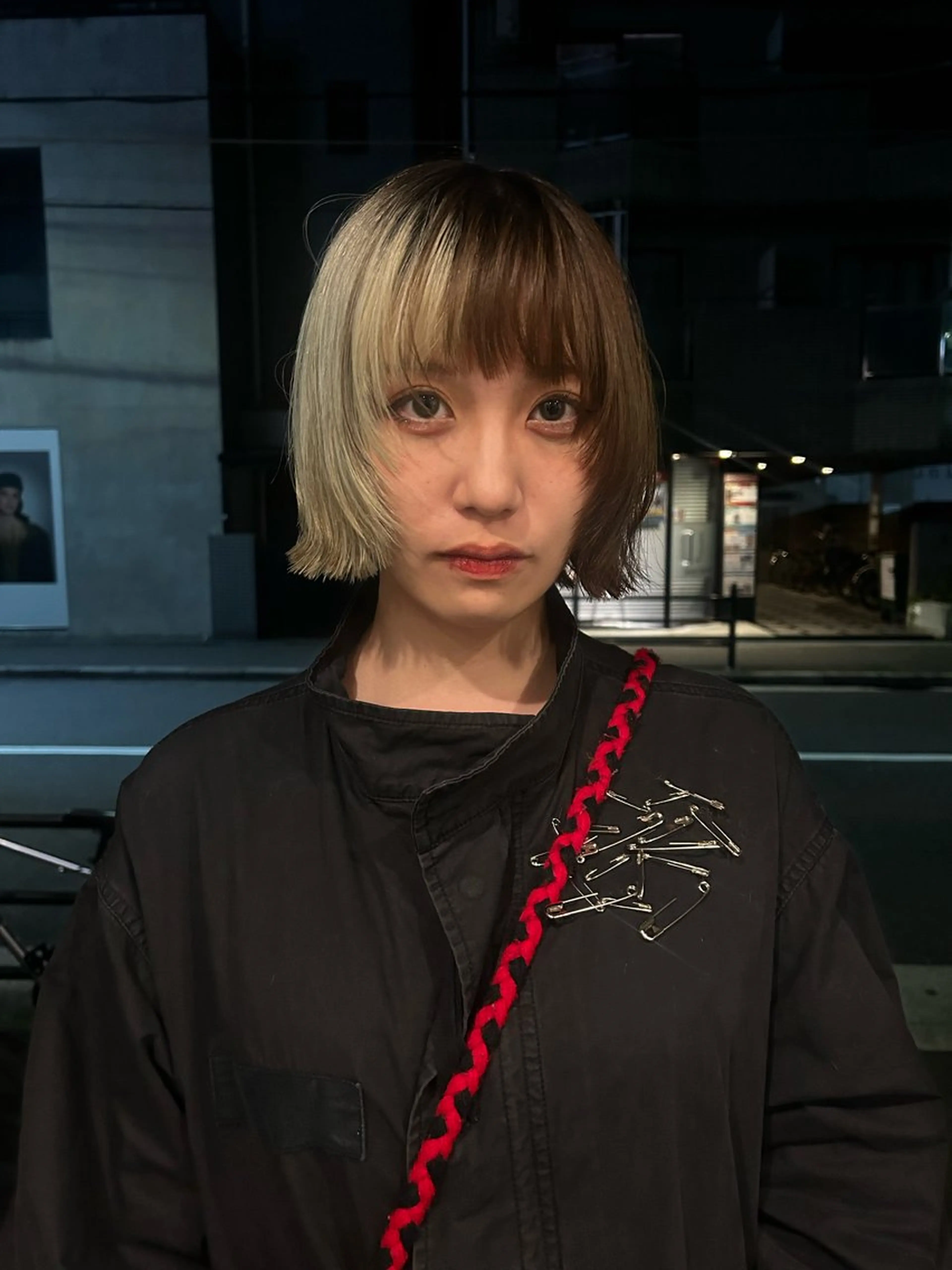 ショート ボブレイヤー ボブ レイヤーカット 心斎橋/レイヤー/ ブリーチ/モエのヘアスタイル