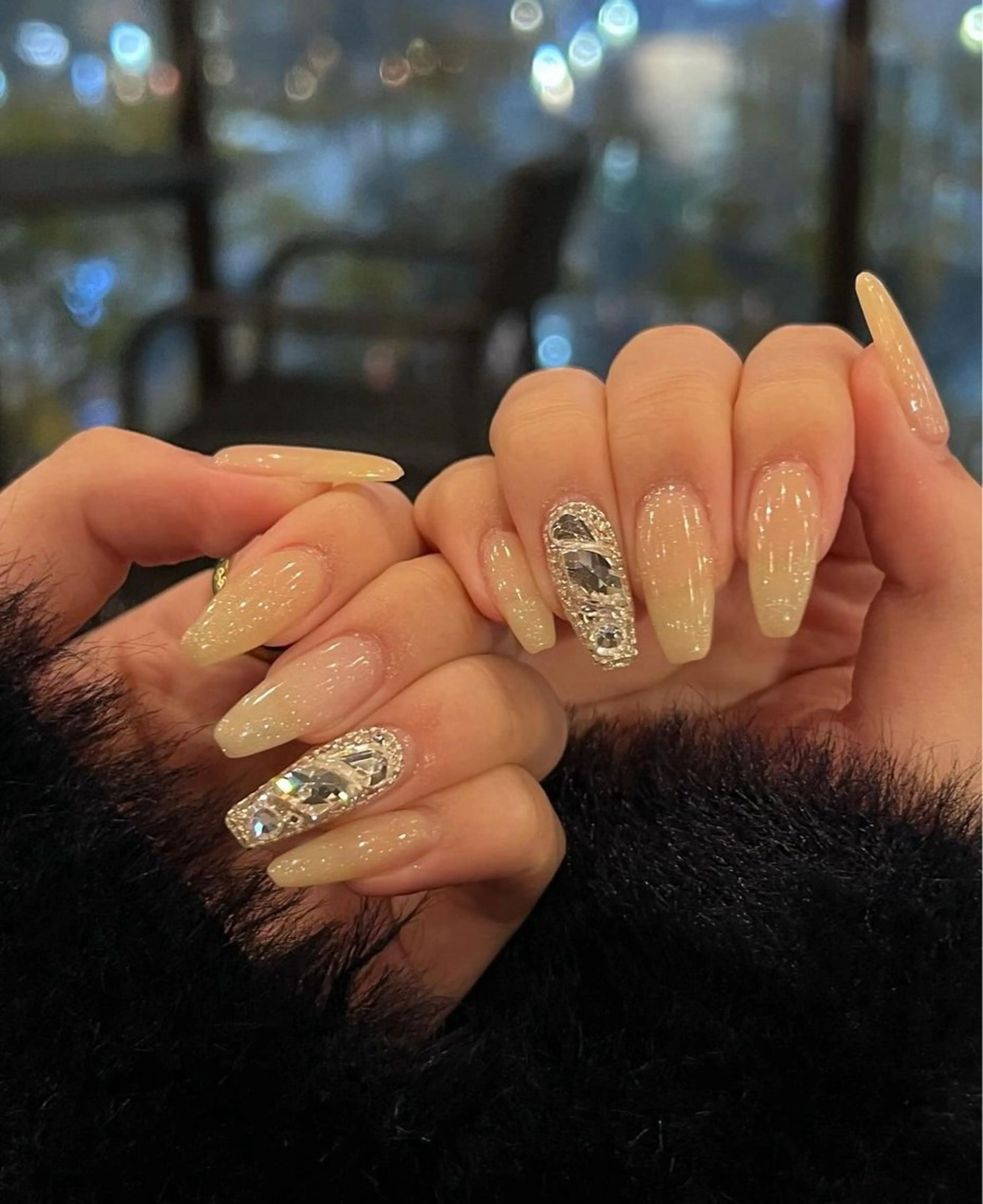 ネイル フレンチネイル キラキラネイル 韓国ネイル シンプルネイル ワンホンネイル ハンドネイル MEI Nailのネイルデザイン