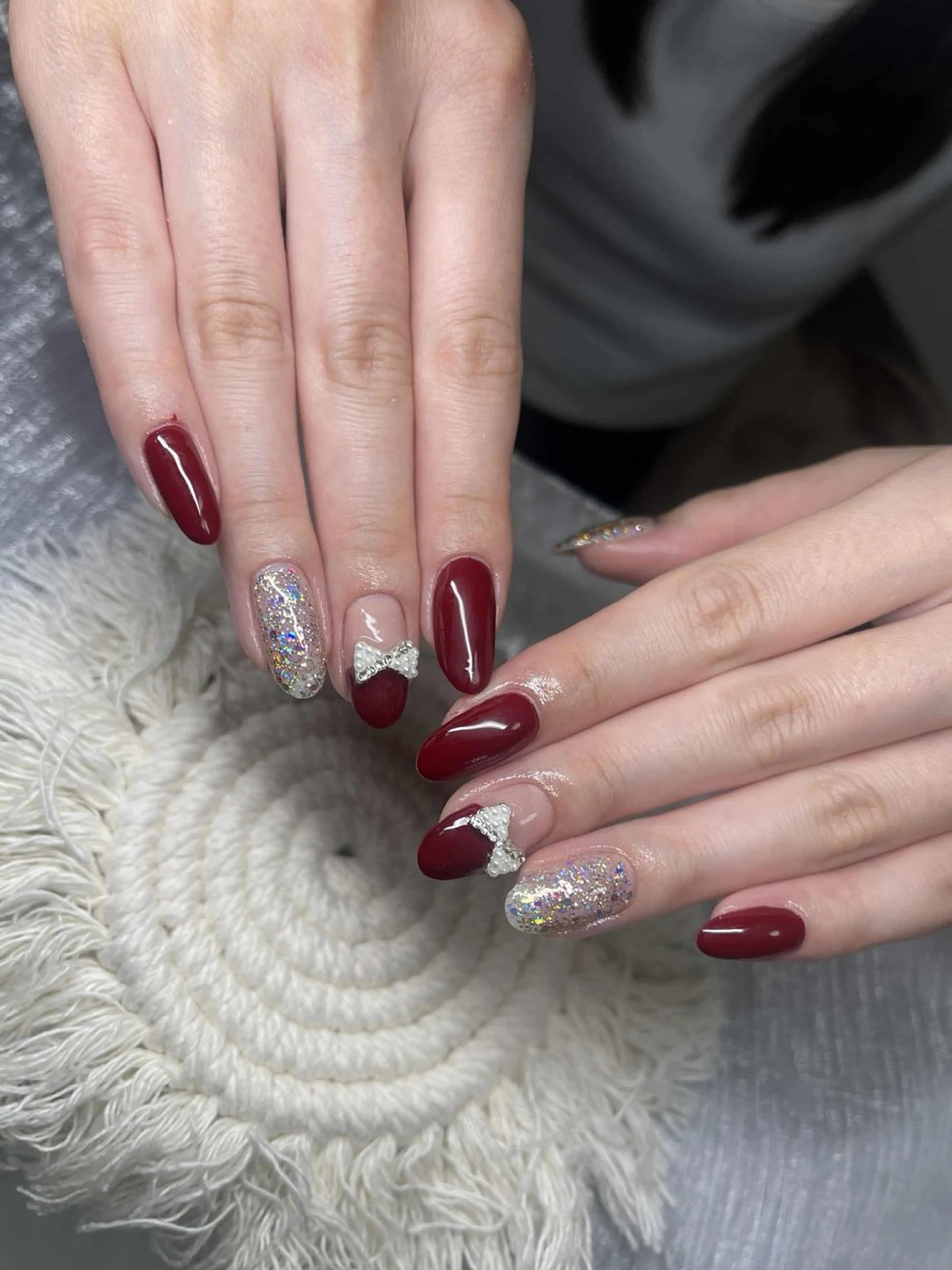 ネイル オーロラネイル チークネイル 長さ出し フットネイル フレンチネイル Lee Nails チップ長さだし専門店のネイルデザイン