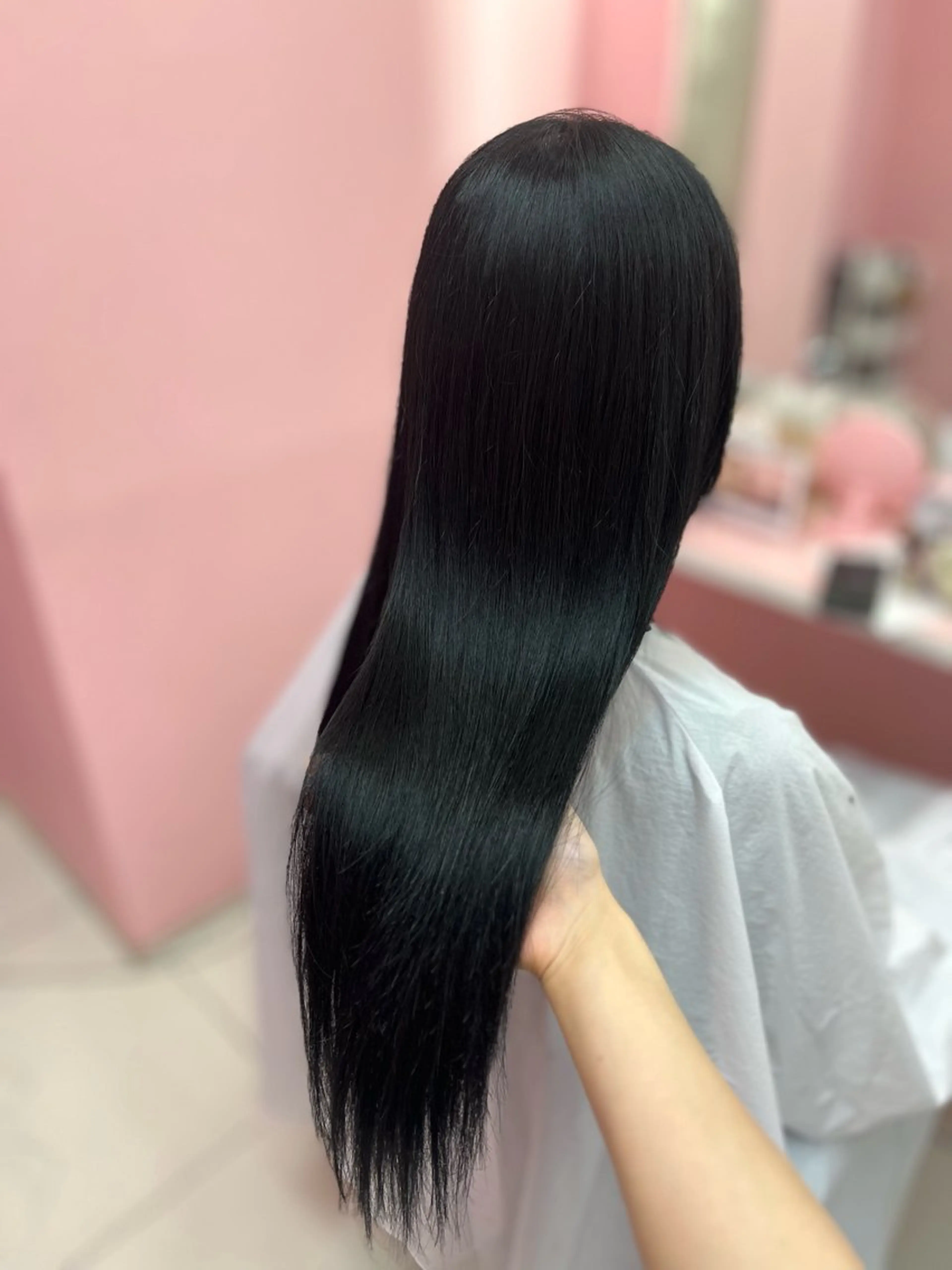 ロング シールエクステ くびれヘア エクステ ヨシンモリ 韓国風ヘア ヘアカラー エクステ シーズン エクステ/大阪梅田駅のヘアスタイル