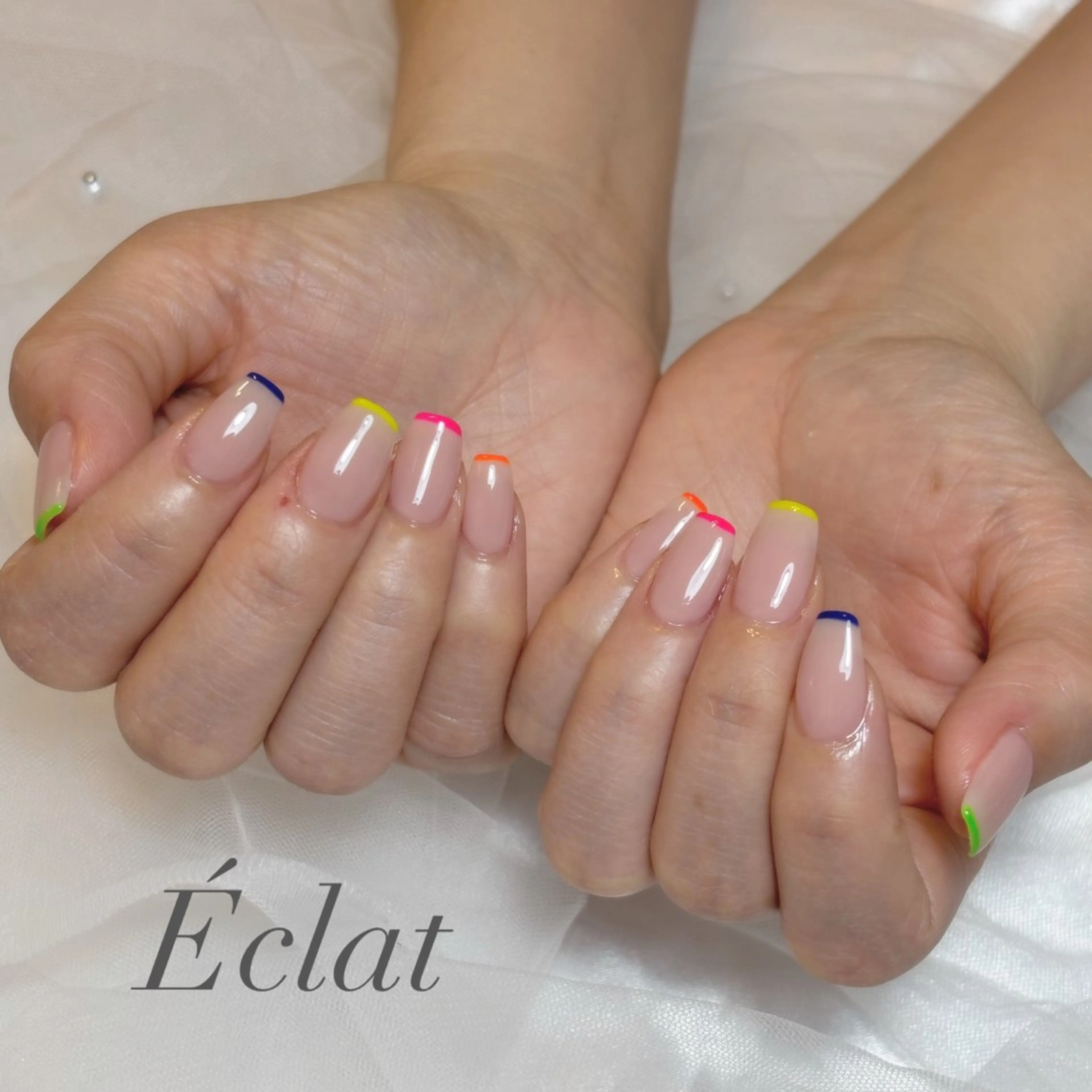 ネイル フレンチネイル ハンドネイル nail salon Éclatのネイルデザイン