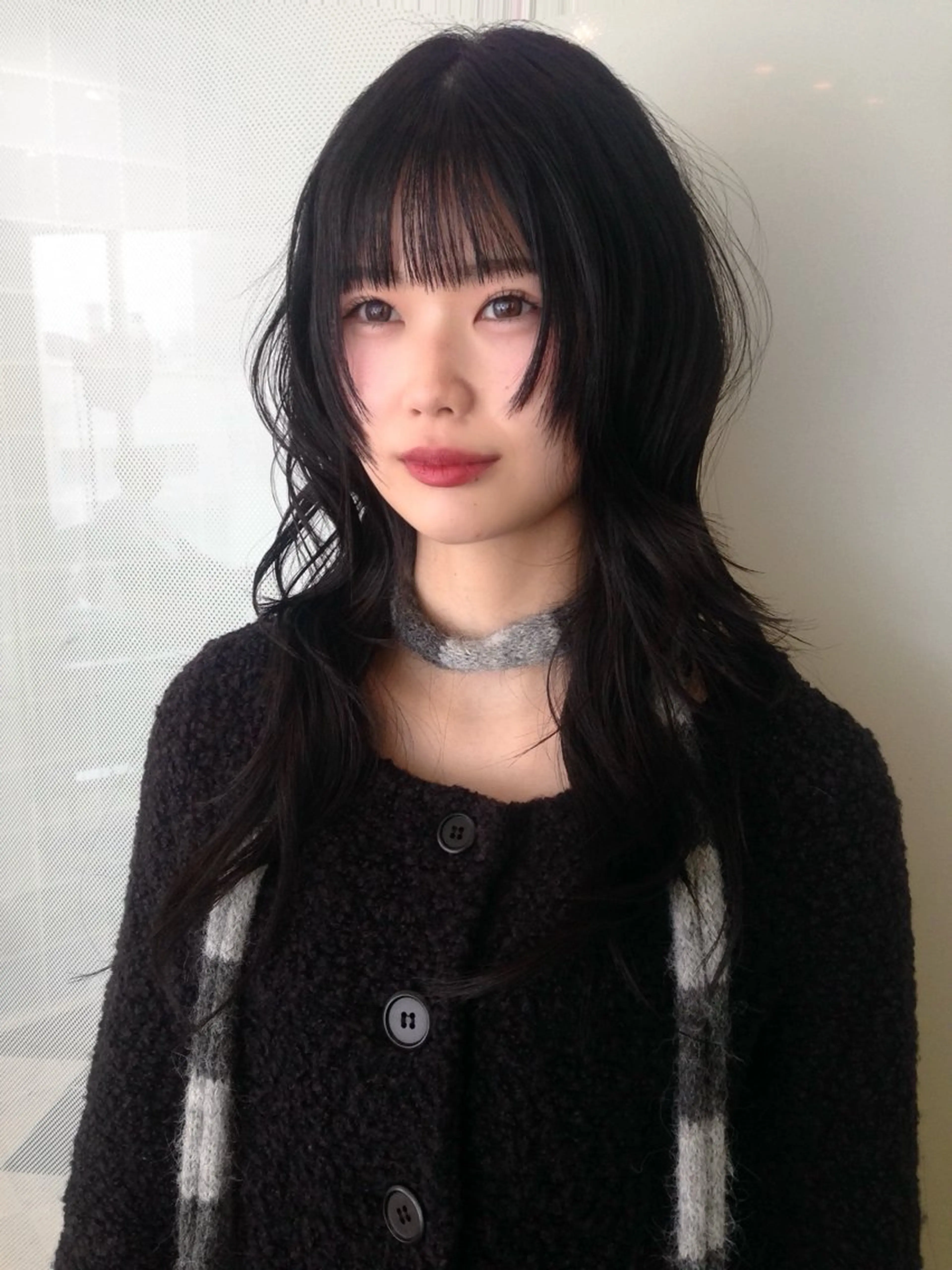 ロング 姫カット レイヤーカット anna 韓国レイヤ ー/ ハッシュカットのヘアスタイル