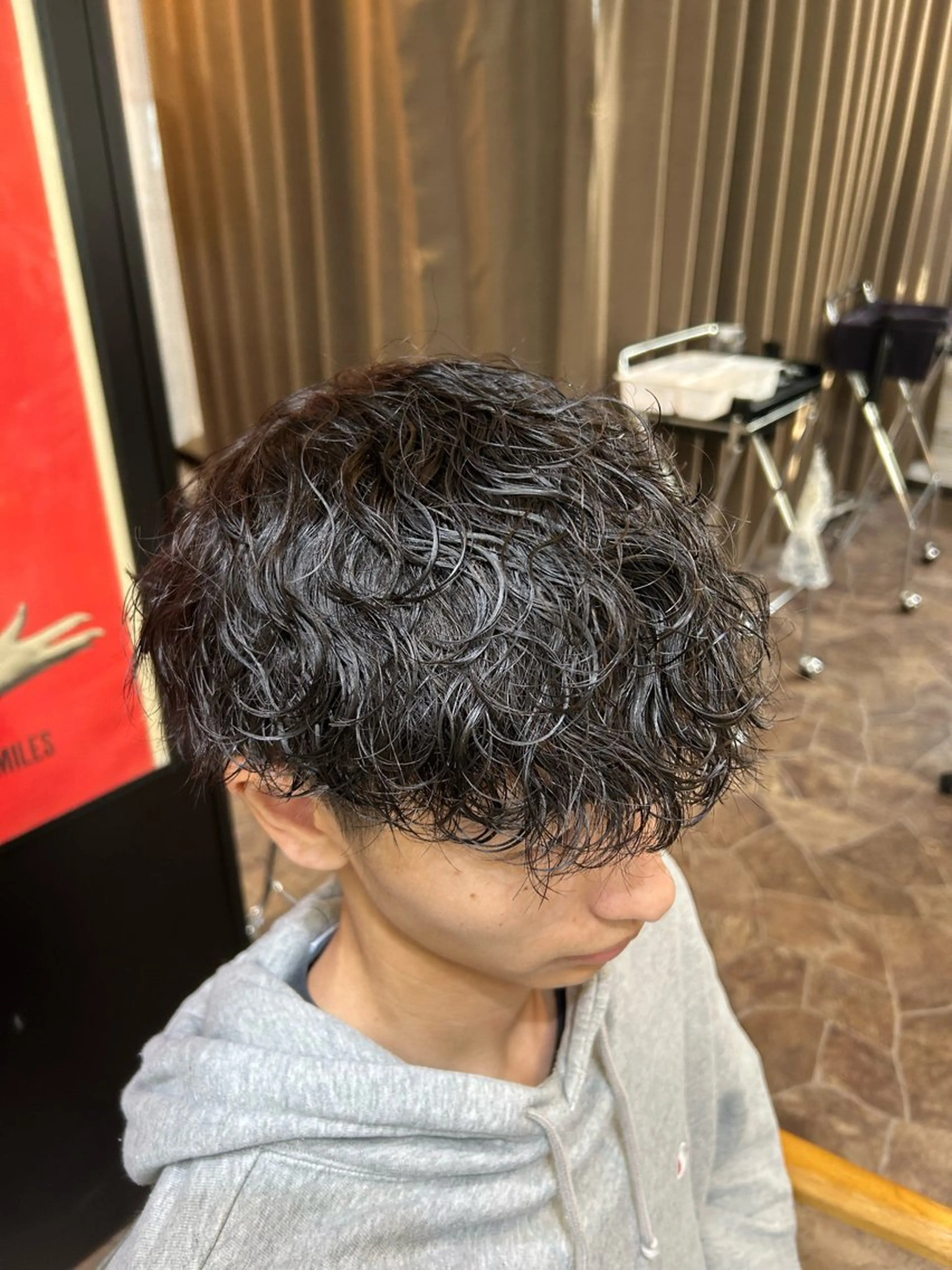 ショート パーマ メンズ メンズパーマ 波巻きパーマ カット パーマ HRK1st RYOKIのヘアスタイル