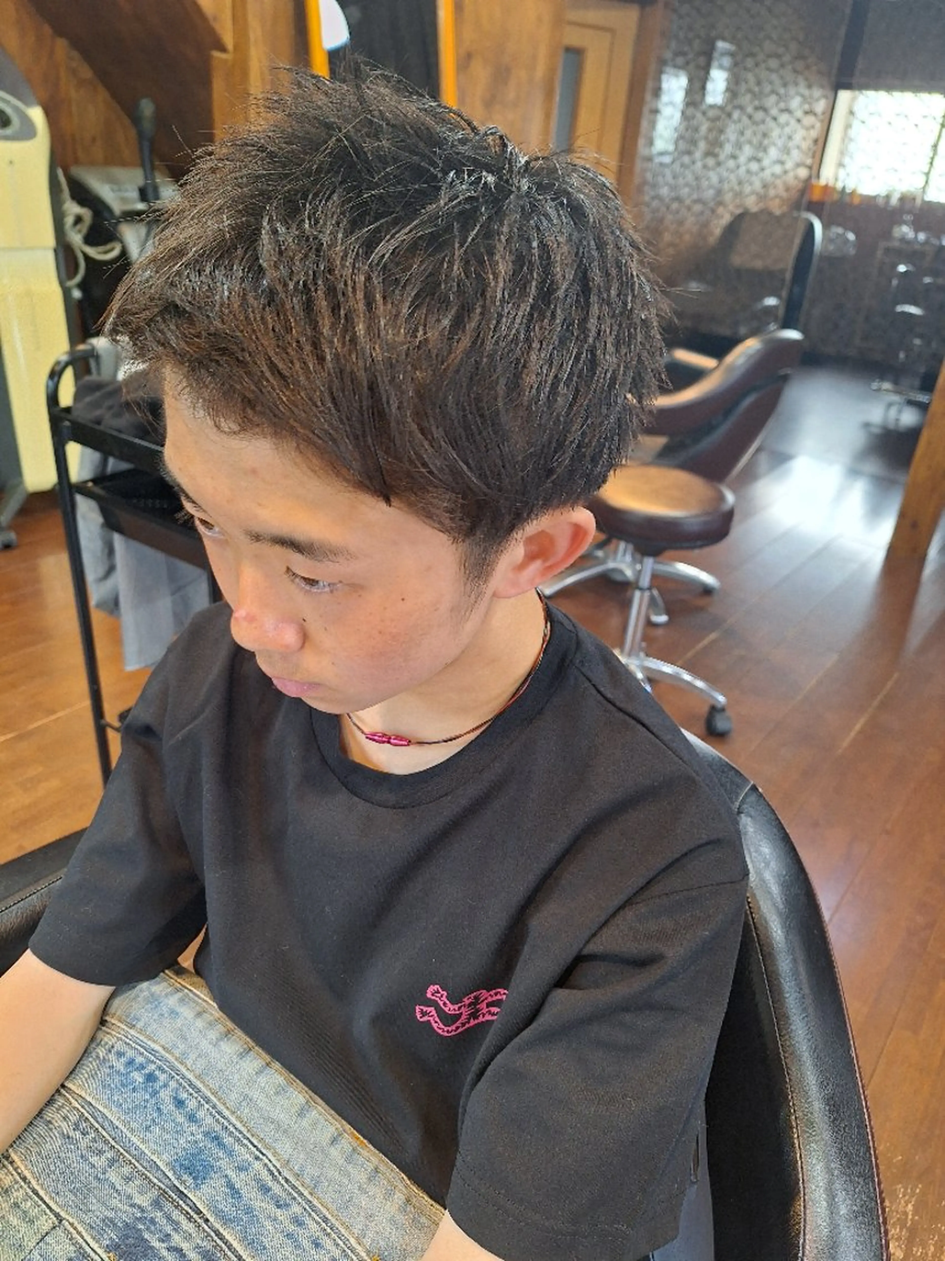 ショート メンズ キッズ 飯田 仁美のヘアスタイル