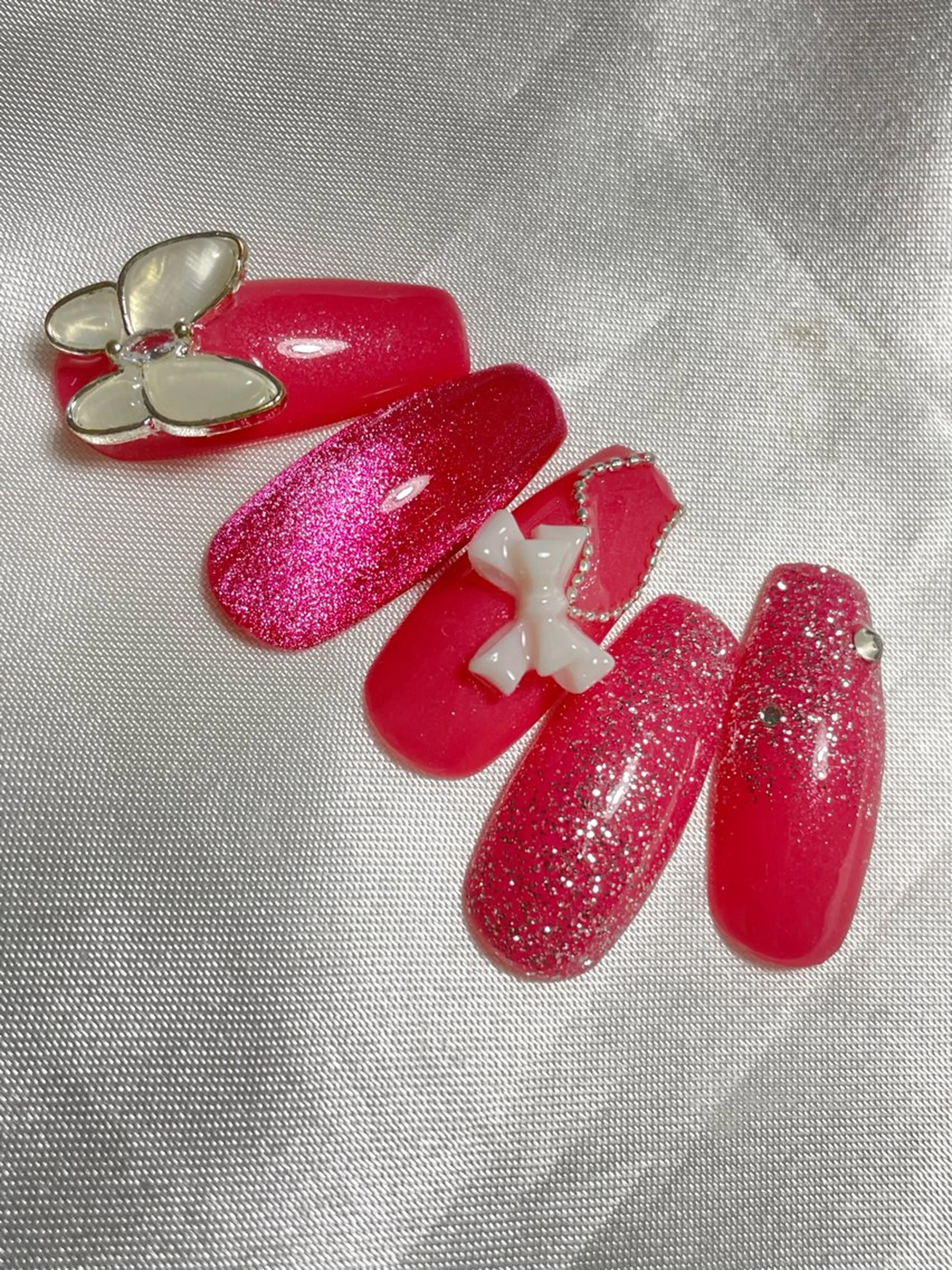 ネイル ピンク 夏ネイル Bavardage Nailのネイルデザイン