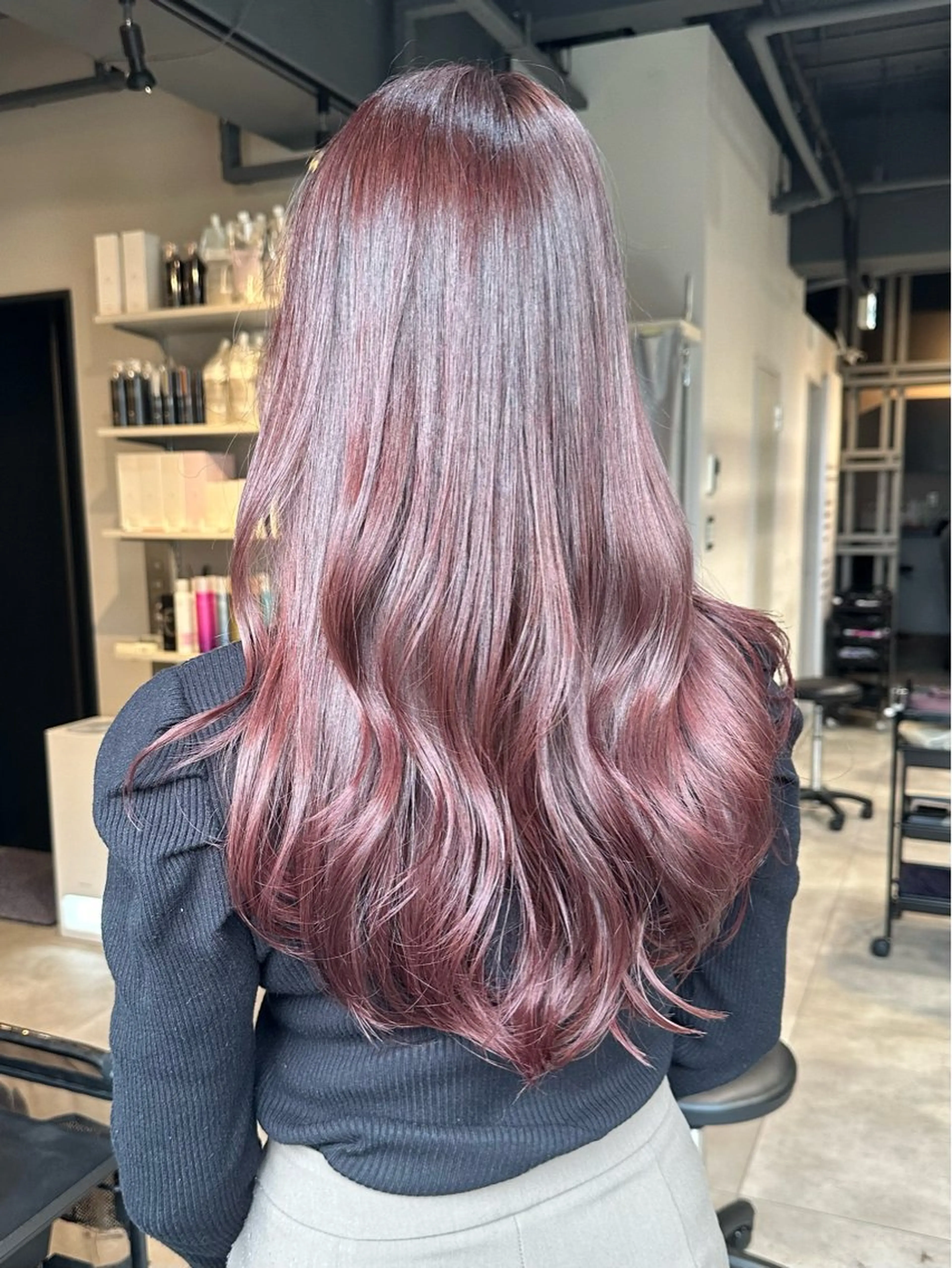 ロング カラー 髪質改善 カット ヘアカラー KURO/韓国ヘア /レイヤーカットのヘアスタイル