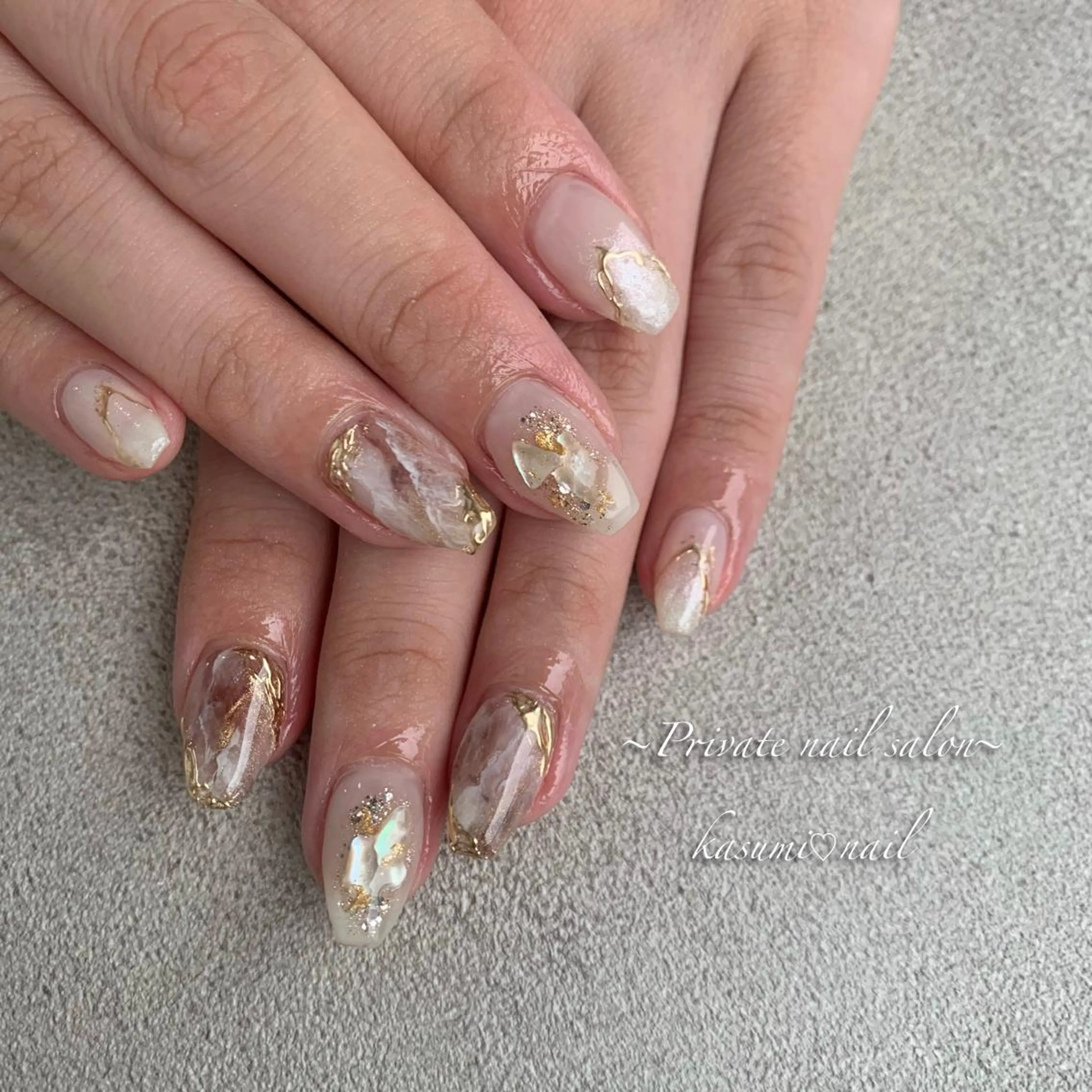 ネイル ラメ(グリッター) ミラーネイル ニュアンスネイル 冬ネイル KASUMI♡ Nailのネイルデザイン