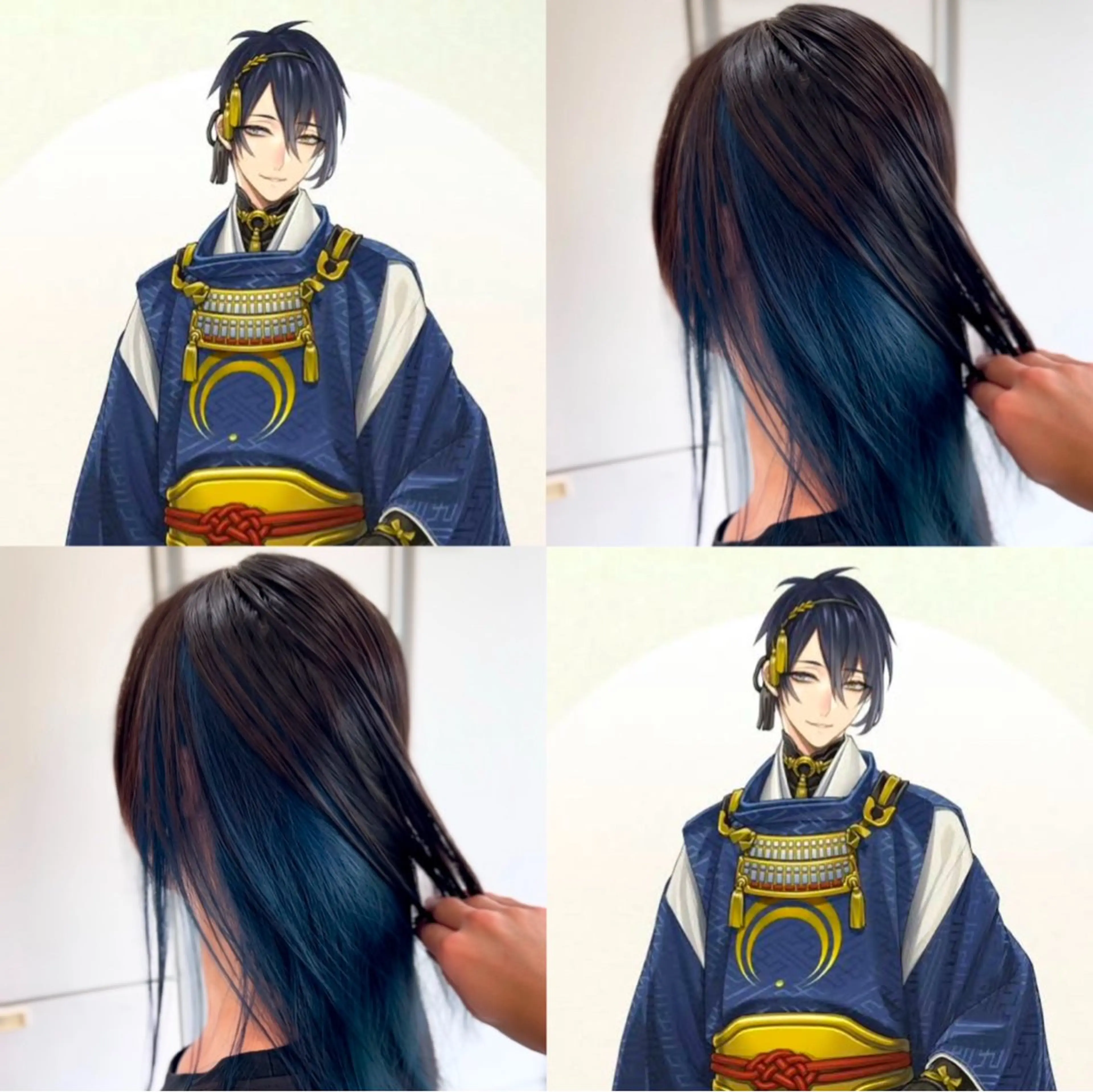 ロング カラー ヘアカラー インナー/2次元/ 推しカラー/しゅうとのヘアスタイル