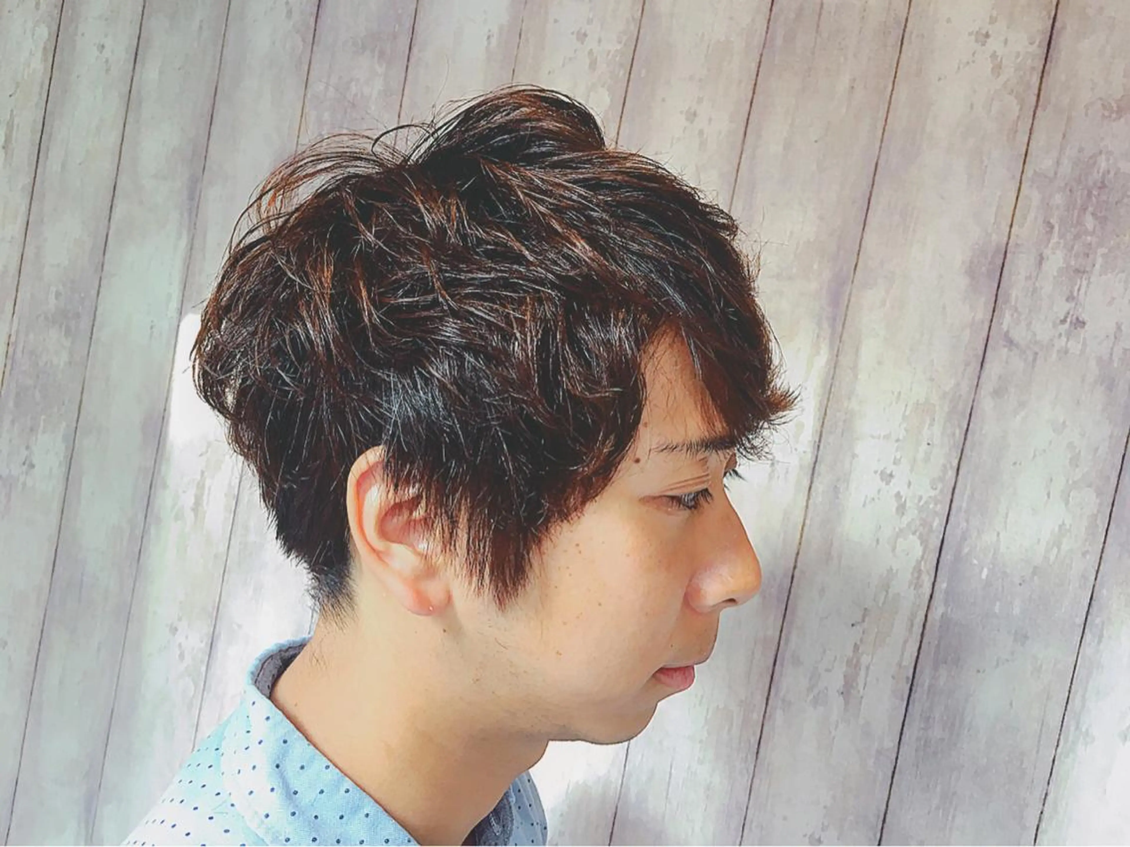 ショート カラー パーマ メンズ boutique misakiのヘアスタイル