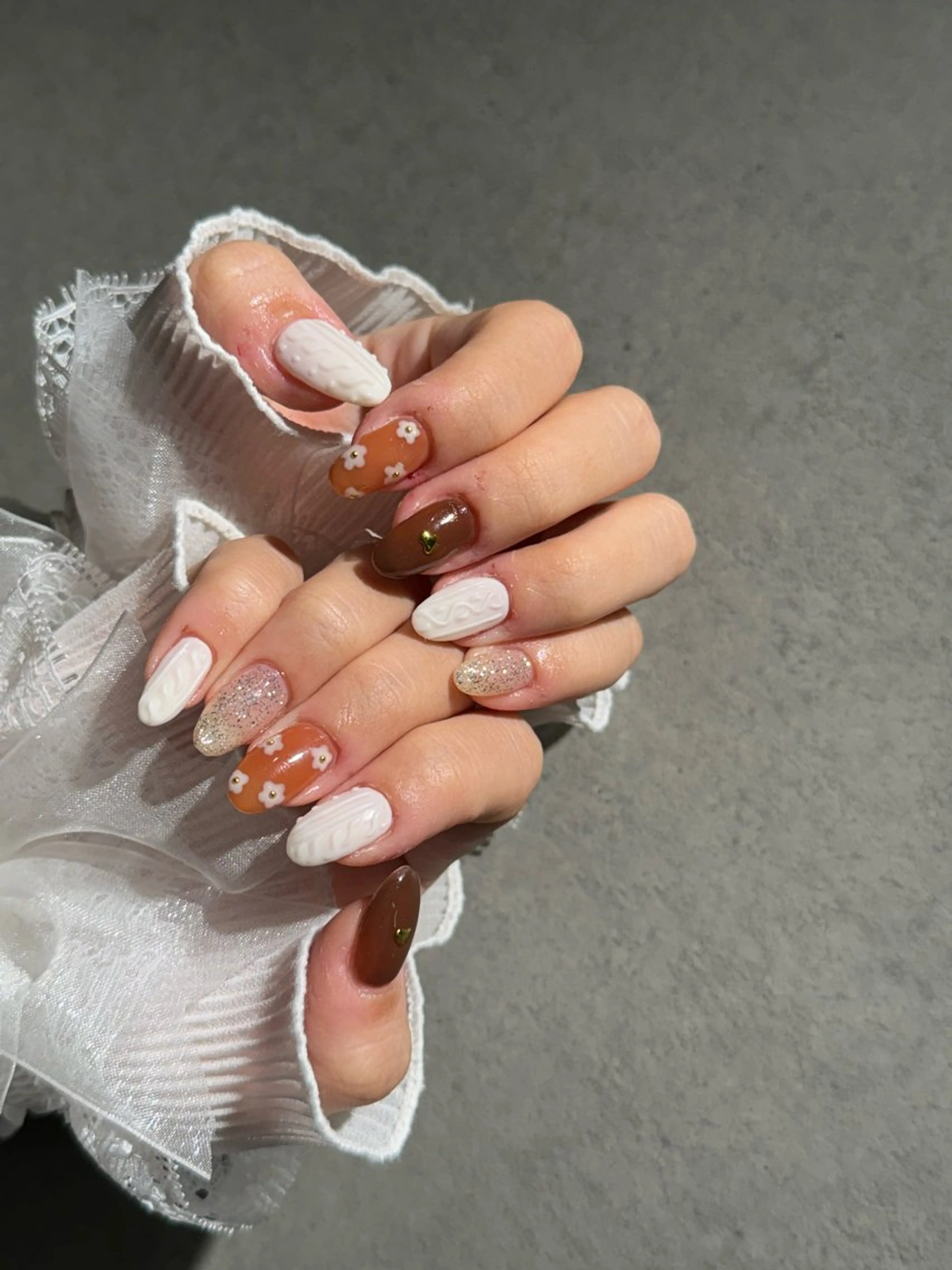 ネイル I-nailロング /ワンホン/キラキラのネイルデザイン