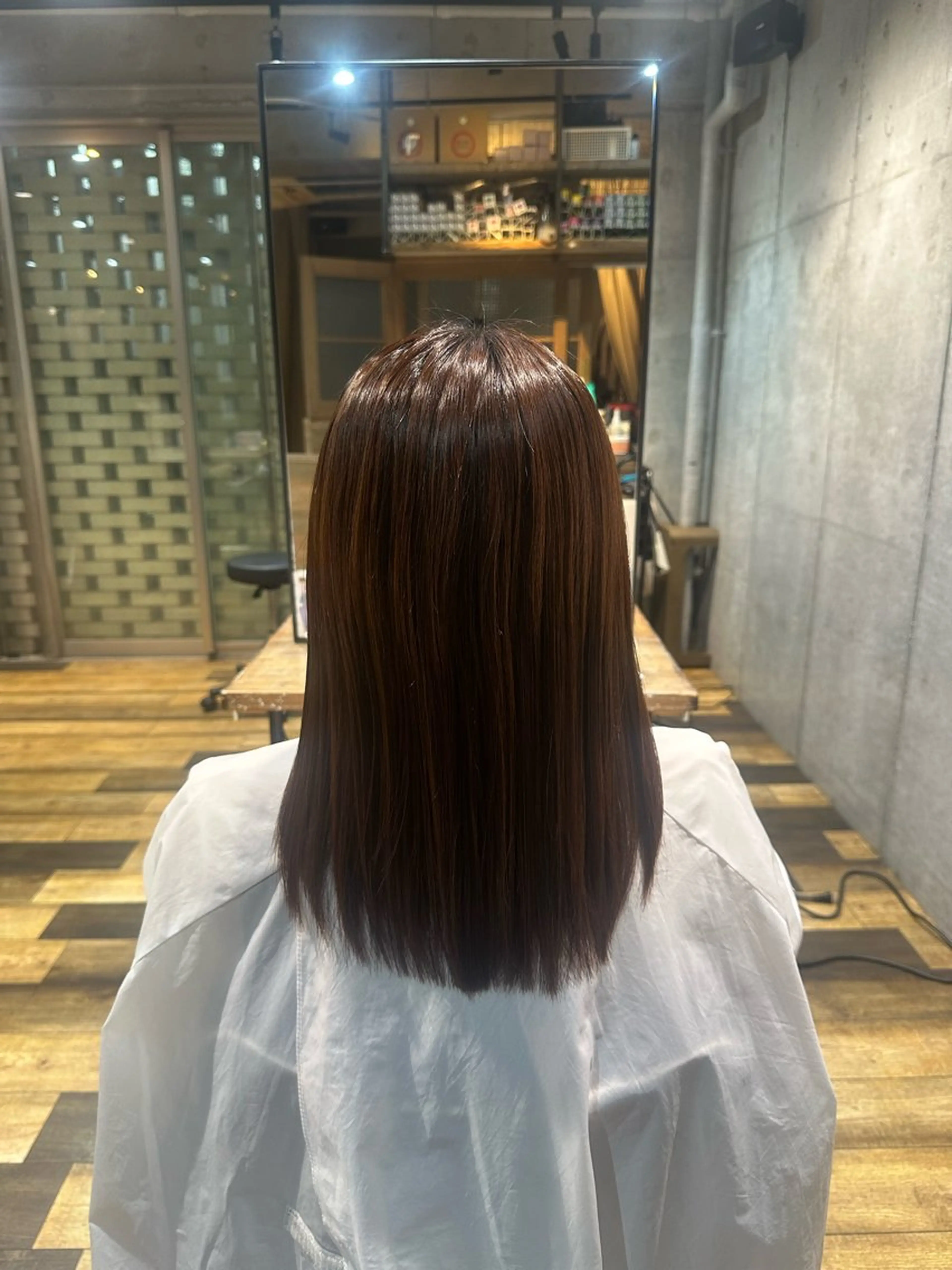 セミロング 縮毛矯正 flannel 優介のヘアスタイル