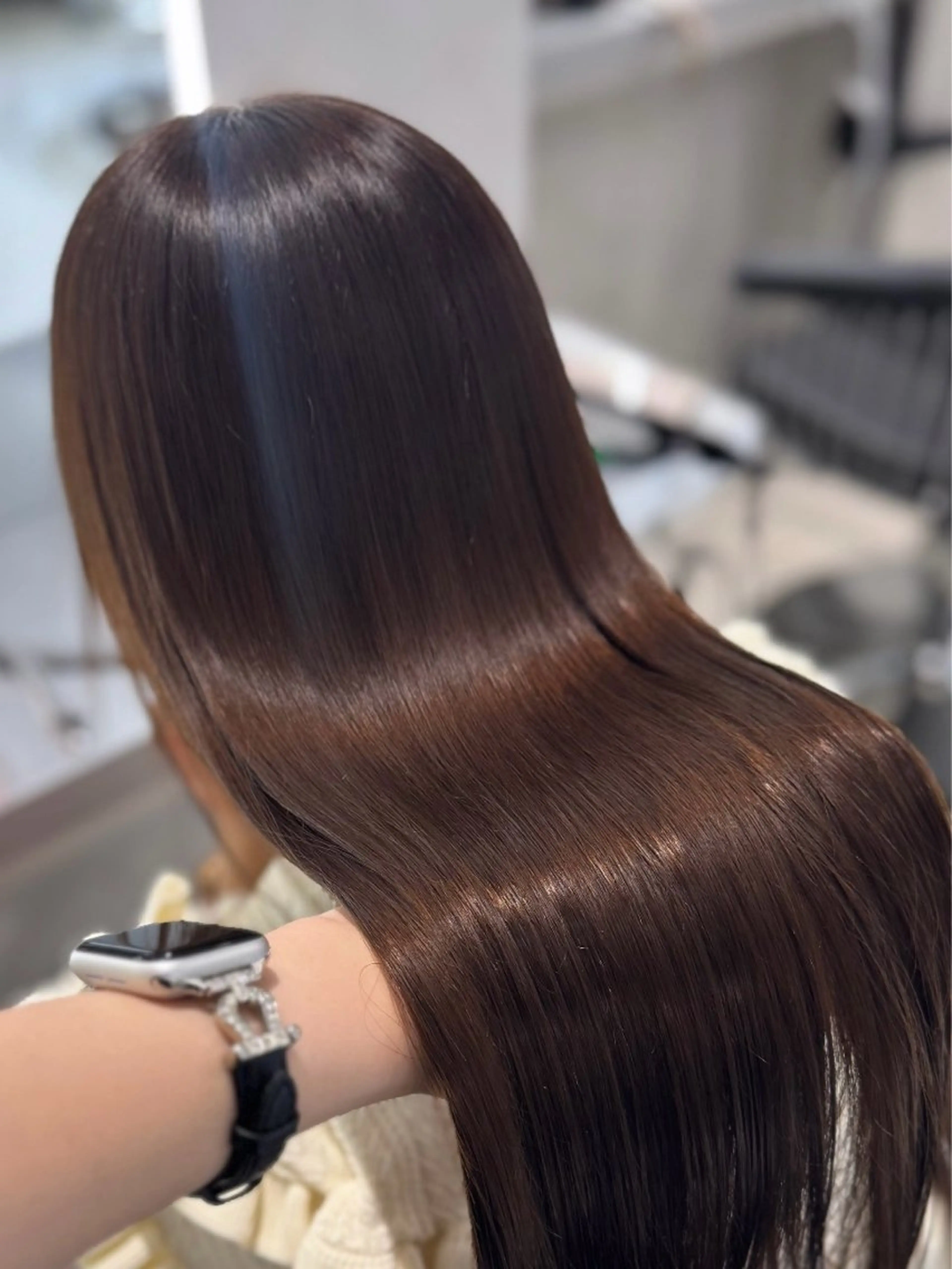 ロング トリートメント ヘアカラー トリートメント 🐈‍⬛カチモリ/暖 色/𝐌𝐢𝐤𝐮のヘアスタイル