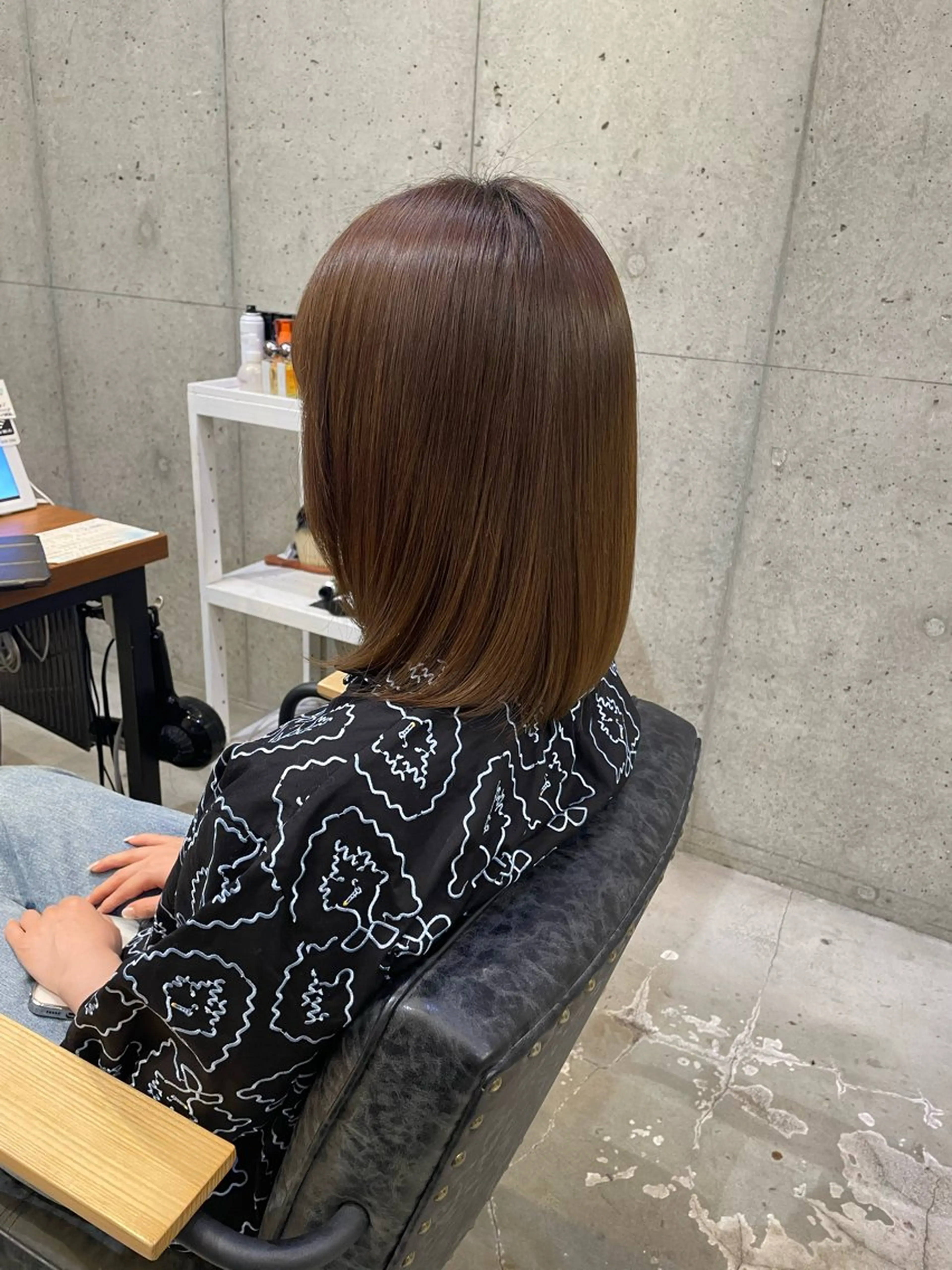 ミディアム 西大島美容師 渡部仁太のヘアスタイル