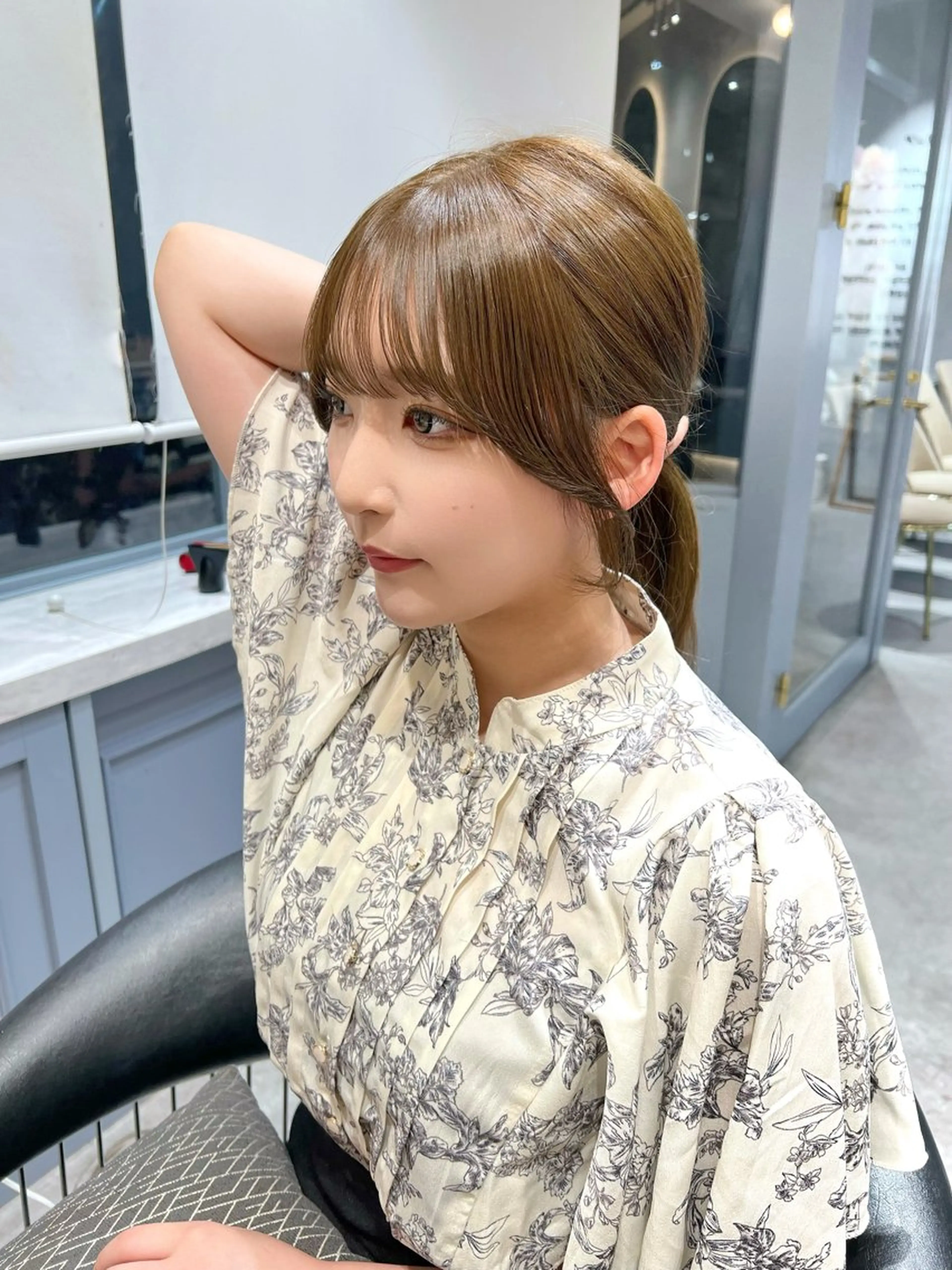 セミロング カット 韓国レイヤーカット/ 縮毛矯正/羽田航のヘアスタイル