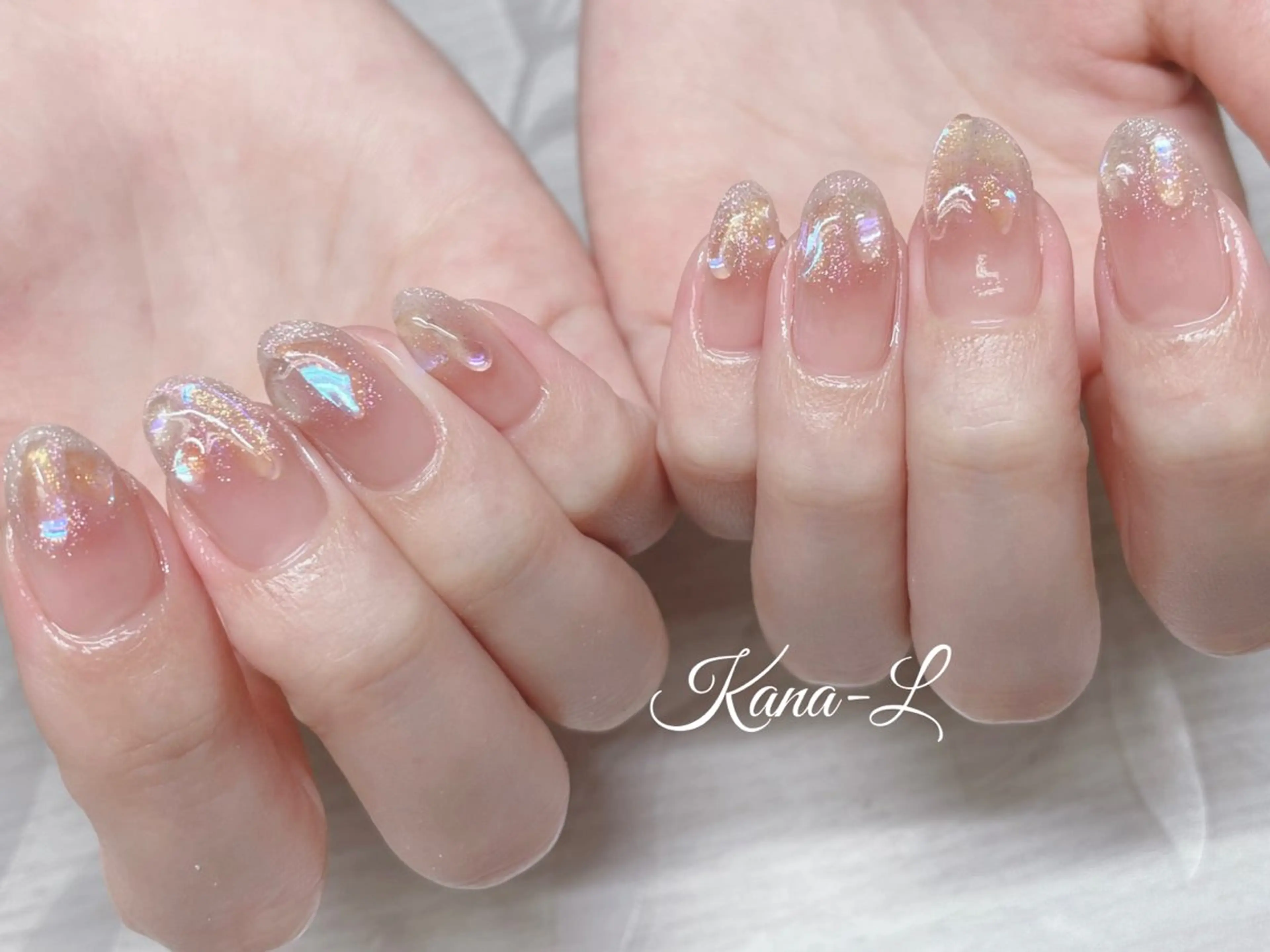 ネイル チークネイル ジェルネイル 韓国ネイル パラジェル ワンホンネイル 芦辺 香奈のネイルデザイン