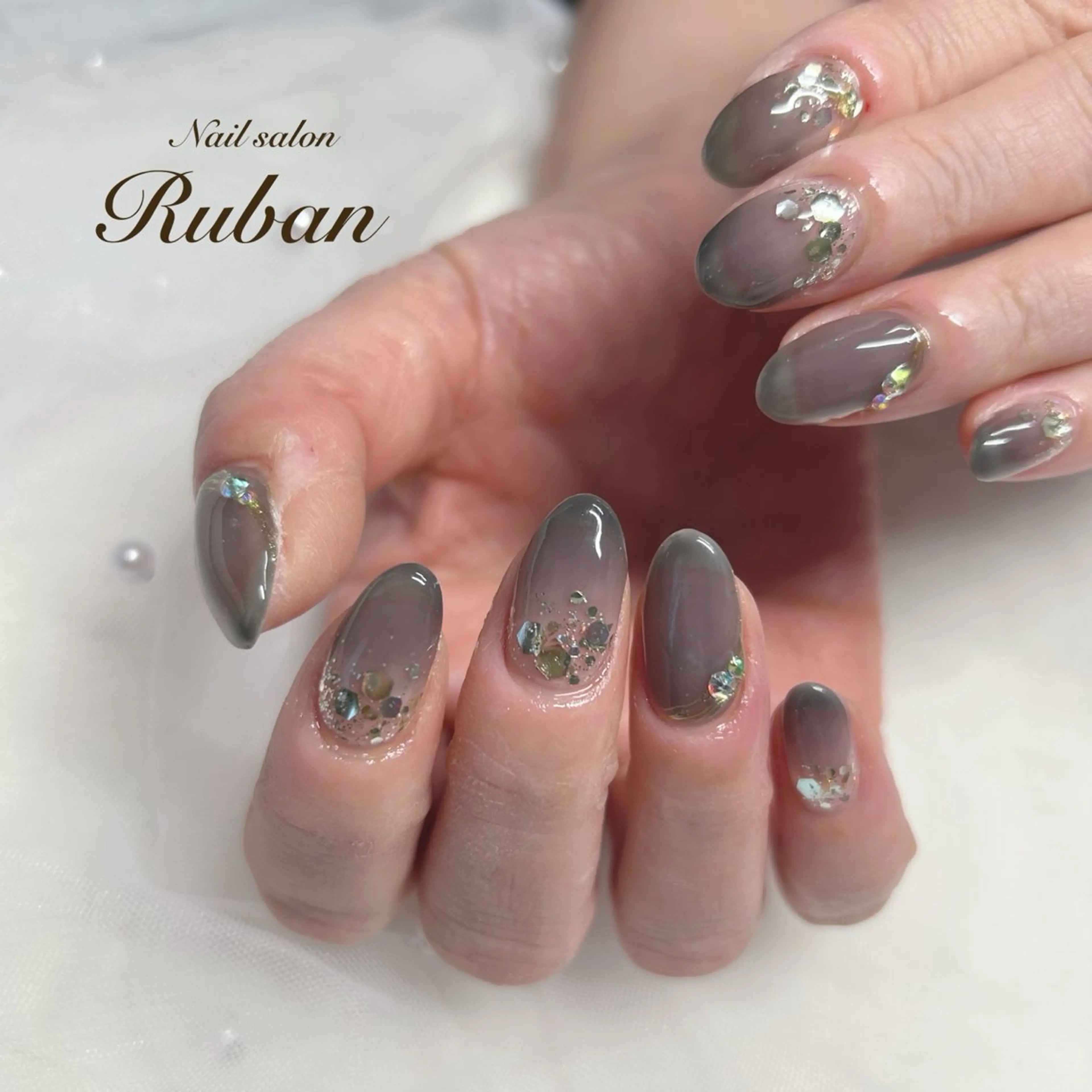 ネイル グラデーション ホログラムネイル キラキラネイル Nail salon Rubanのネイルデザイン