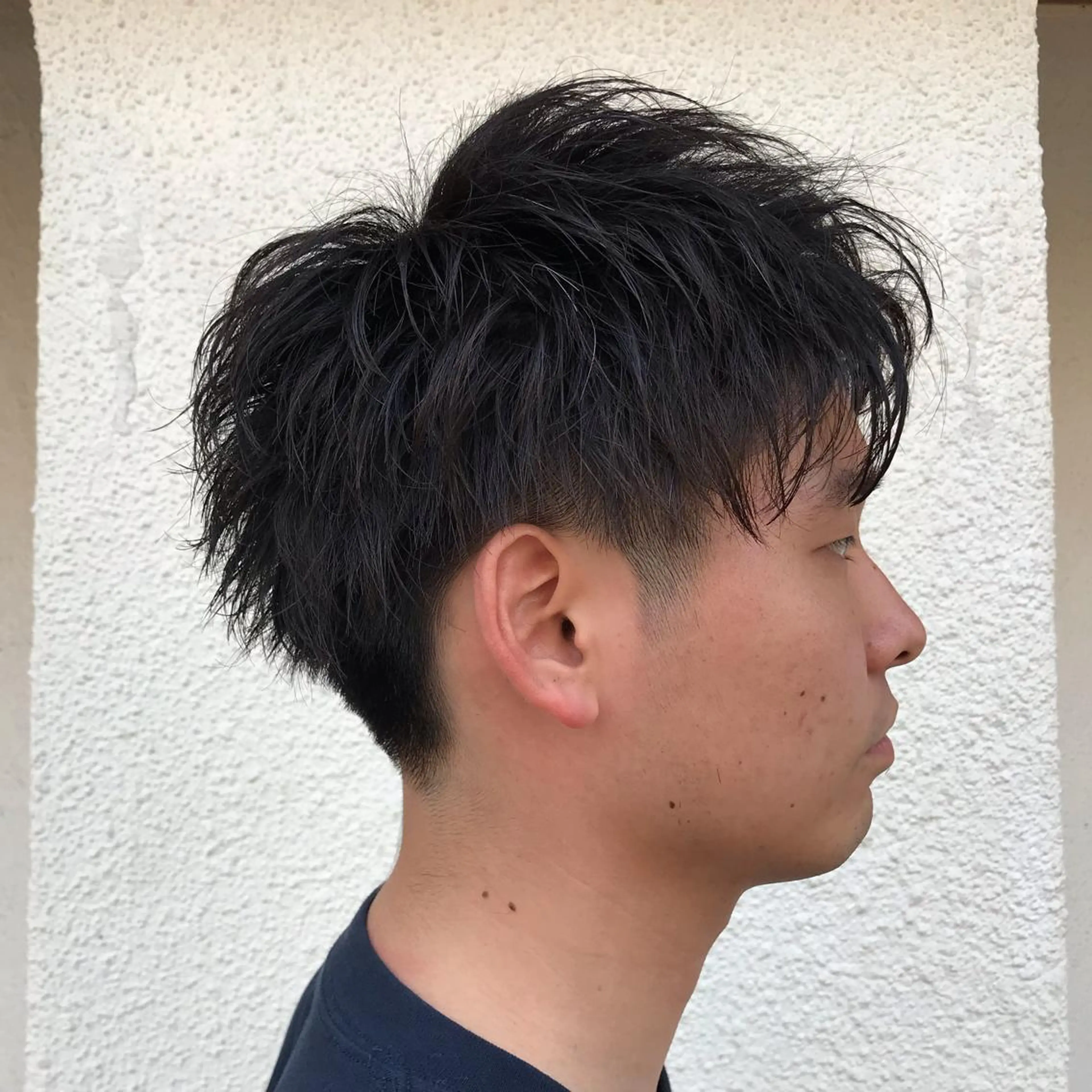 ショート カラー パーマ メンズ ニュアンスパーマ/ レイヤー/茶屋町のヘアスタイル
