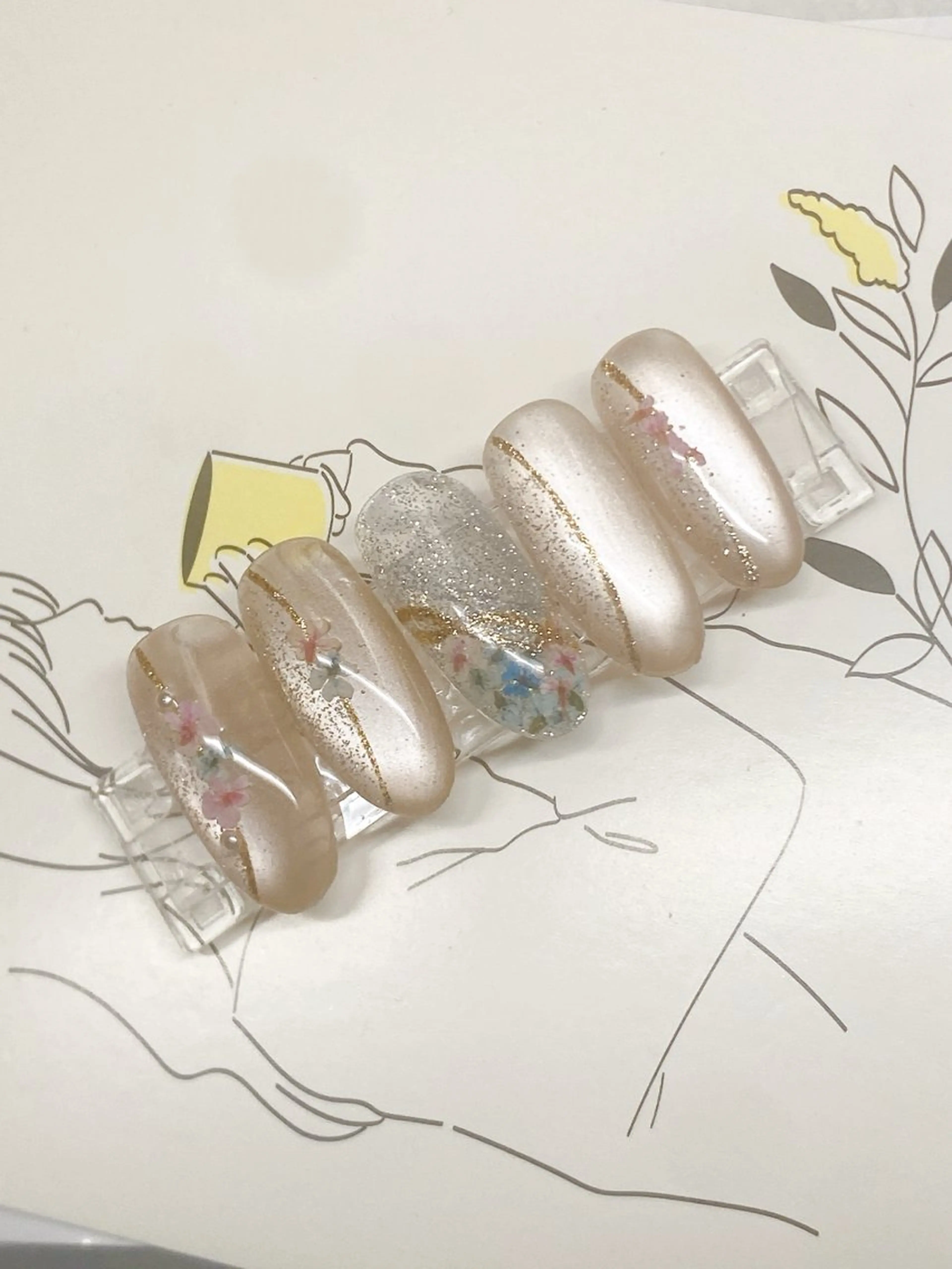 ネイル ハンドネイル PLUM  BELL 横浜自宅ネイルのネイルデザイン