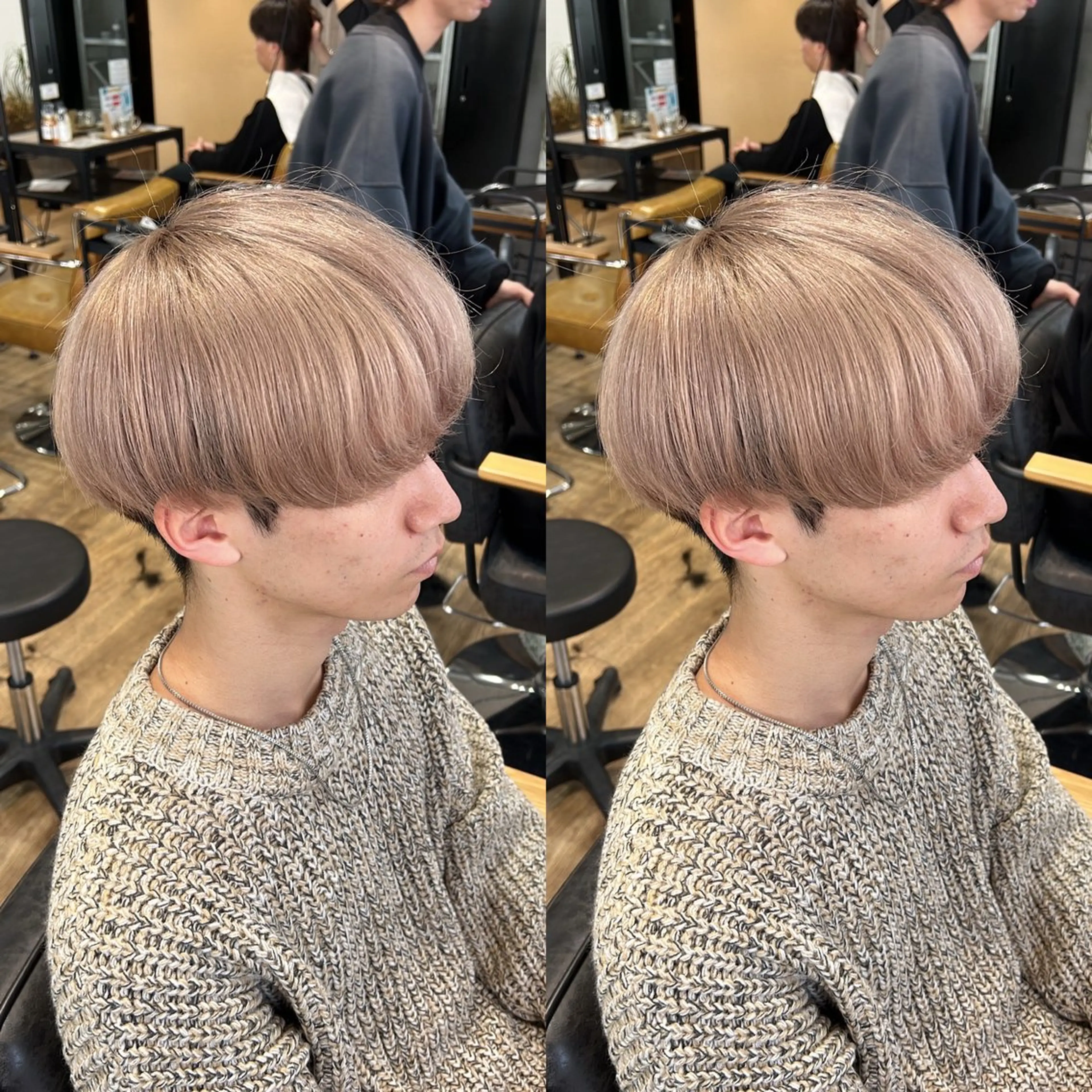 カラー メンズ カット ヘアカラー センターパート ／植田のヘアスタイル