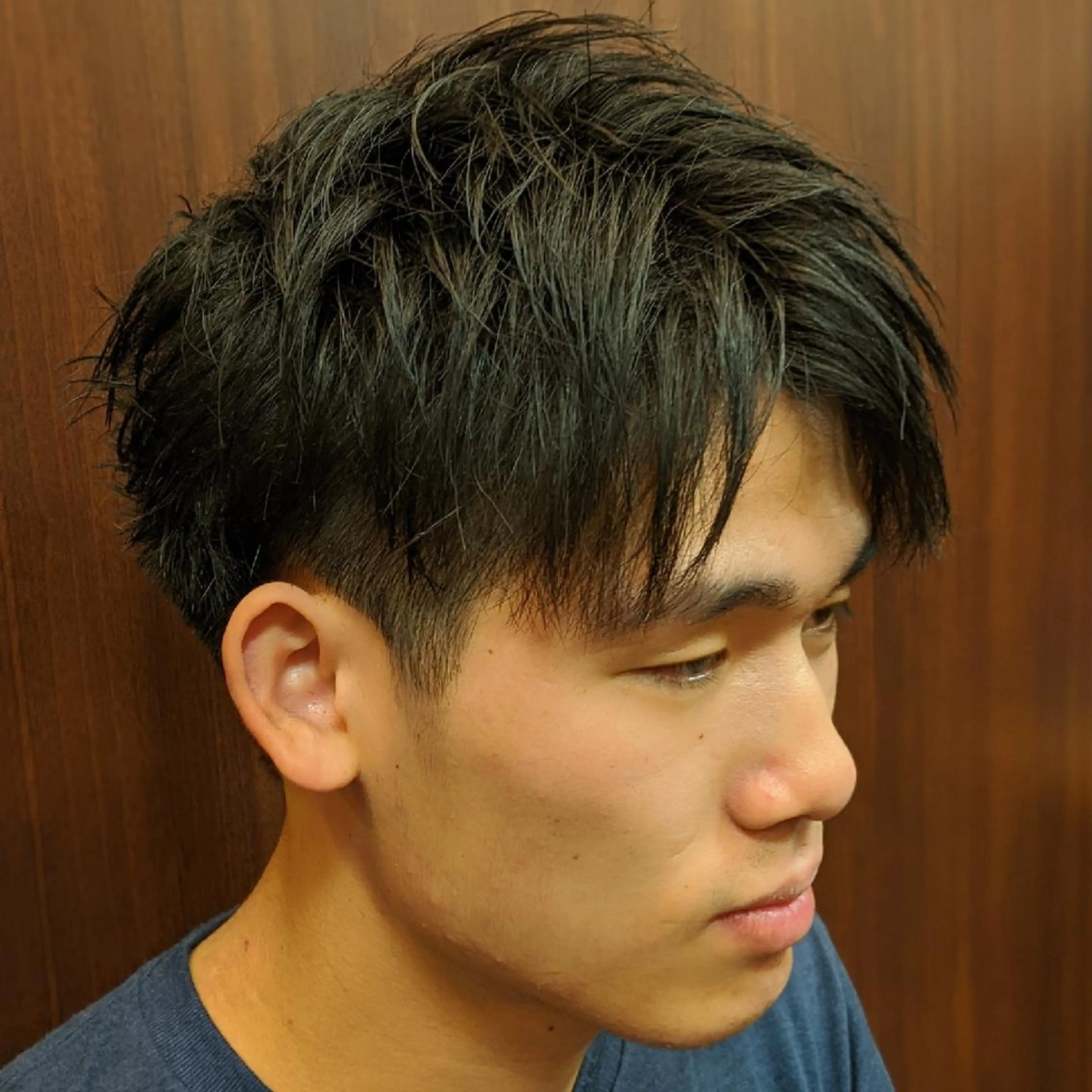 ショート メンズ 縮毛矯正 田知本 遼のヘアスタイル