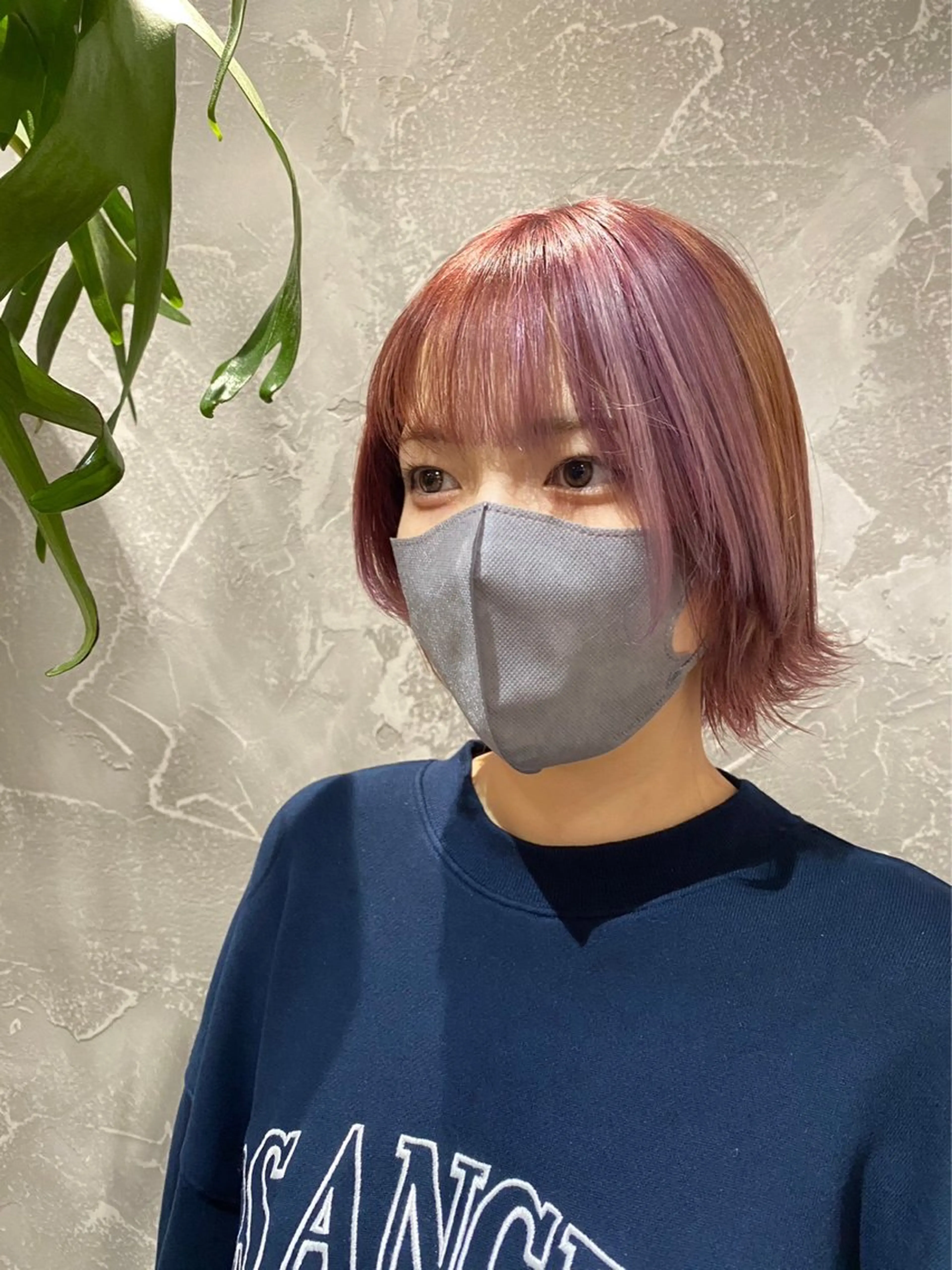 ショート カラー ブリーチ 透明感カラー ピンクカラー 石井 大空のヘアスタイル