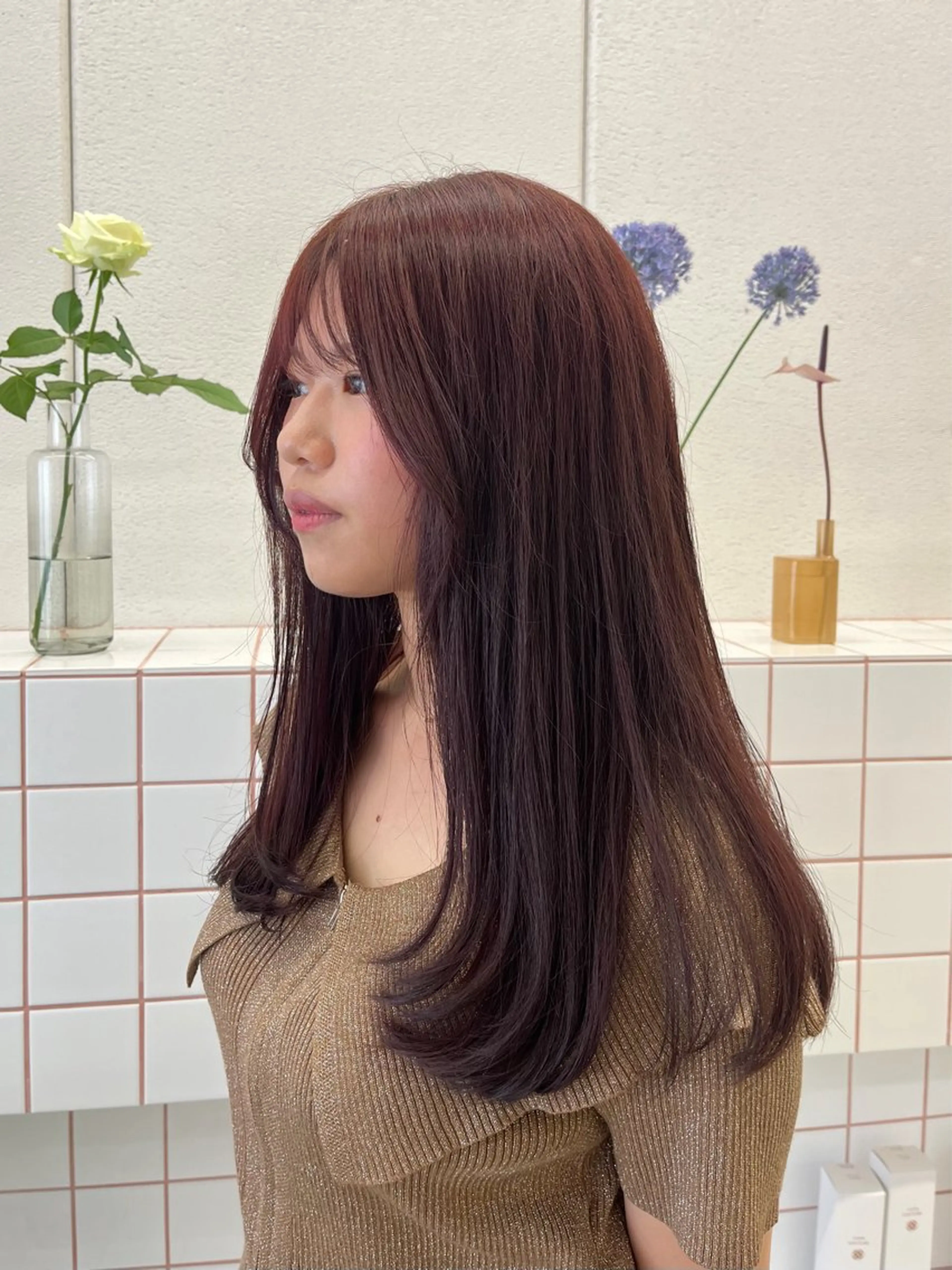 セミロング カット 🌼花屋併設🌼 木下奈々望のヘアスタイル
