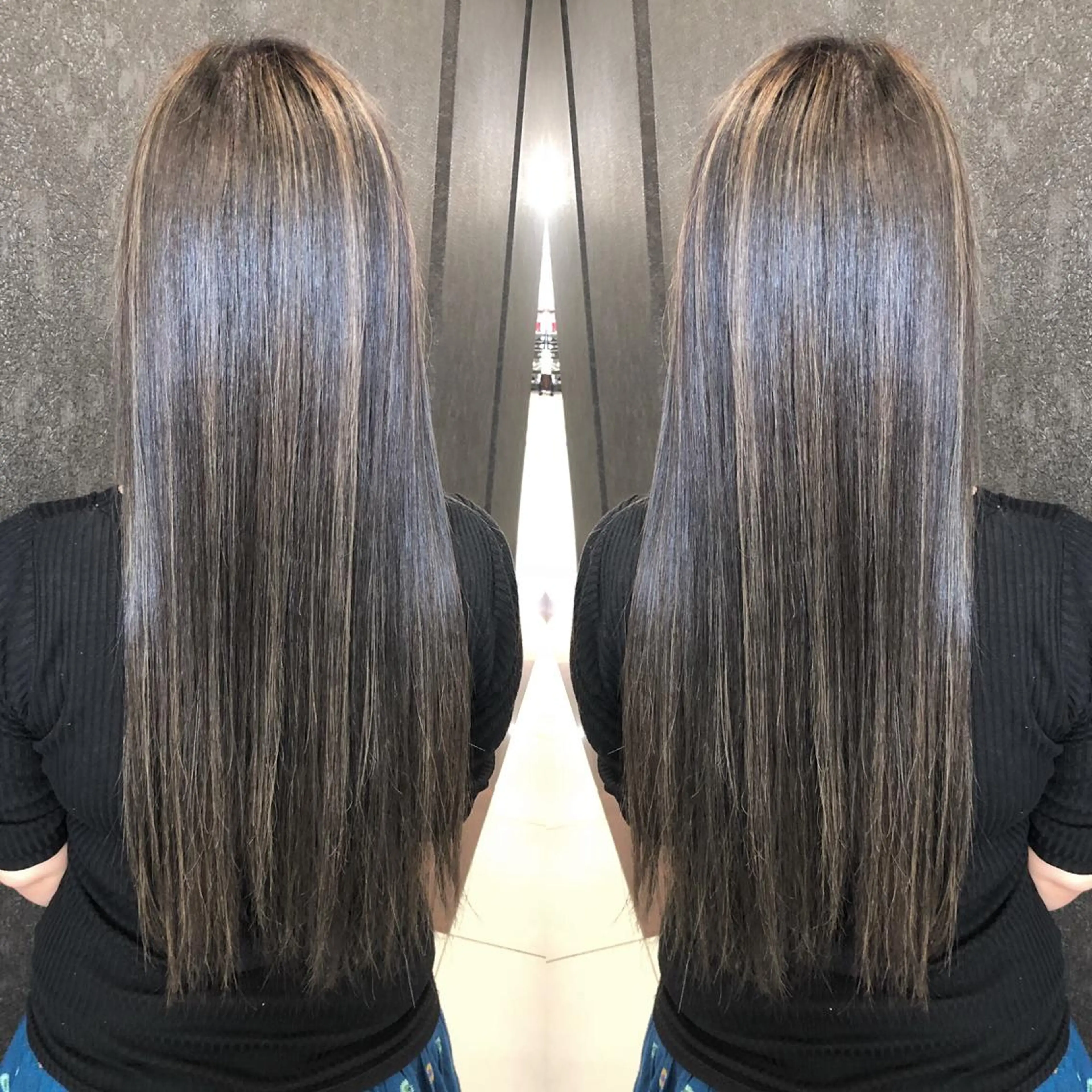 ロング カラー ハイライトカラー ハイライト 得能 雅人のヘアスタイル