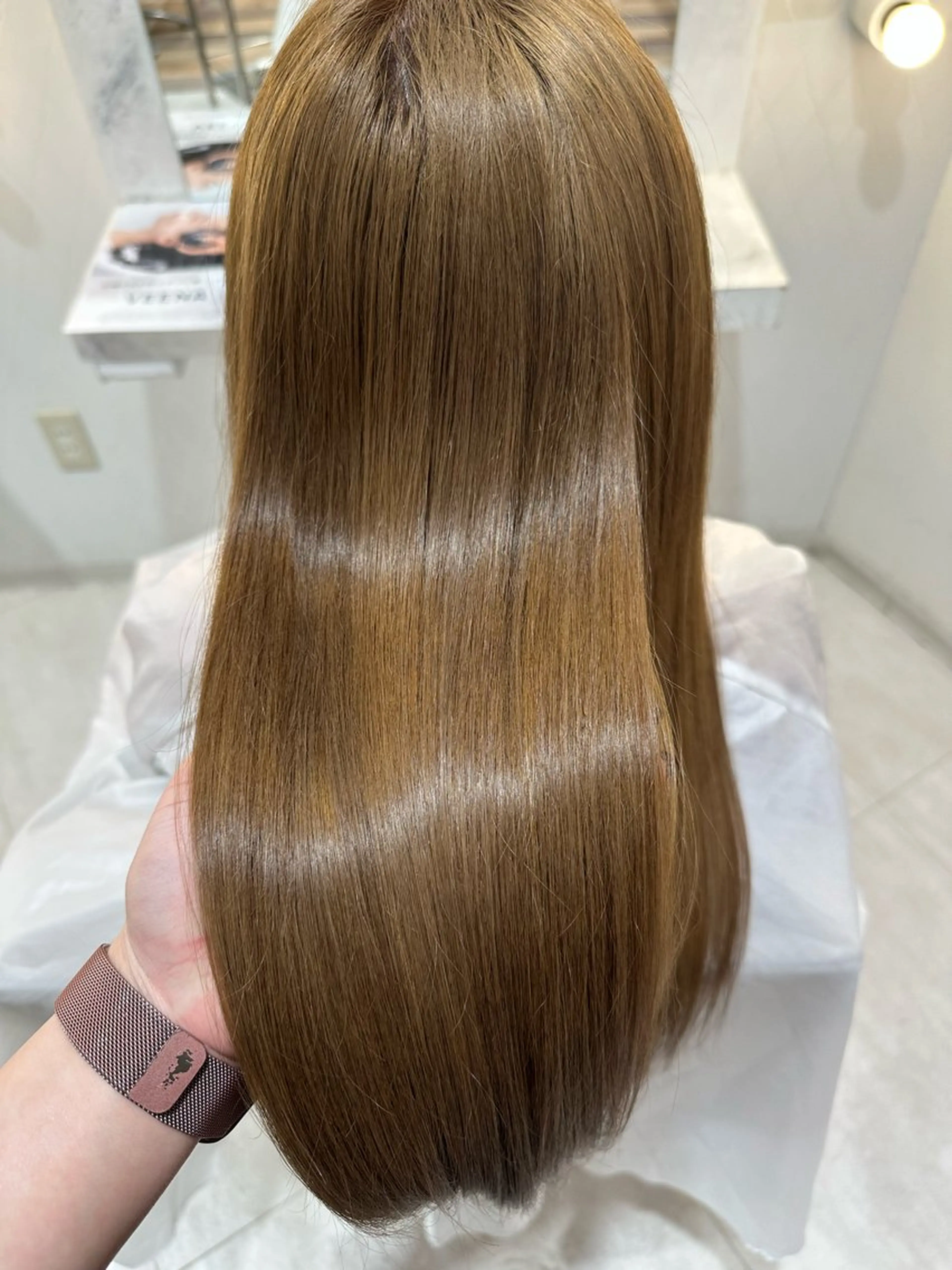 ロング カラー ベージュカラー ブリーチ ブラウンカラー ブラウンベージュ 透明感カラー 畑中 夢のヘアスタイル