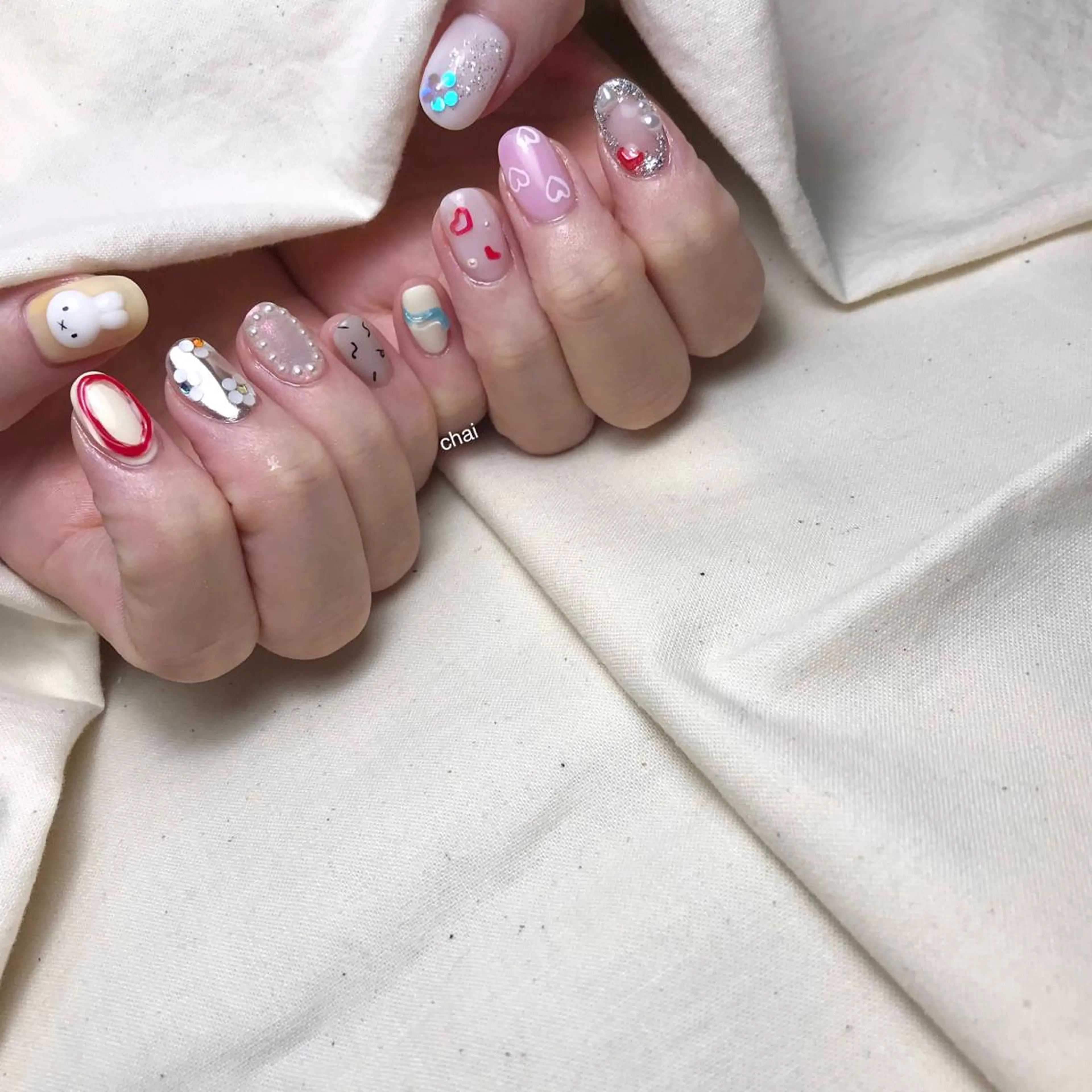 ネイル ハート ニュアンスネイル ハンドネイル 💅chainail _aiのネイルデザイン