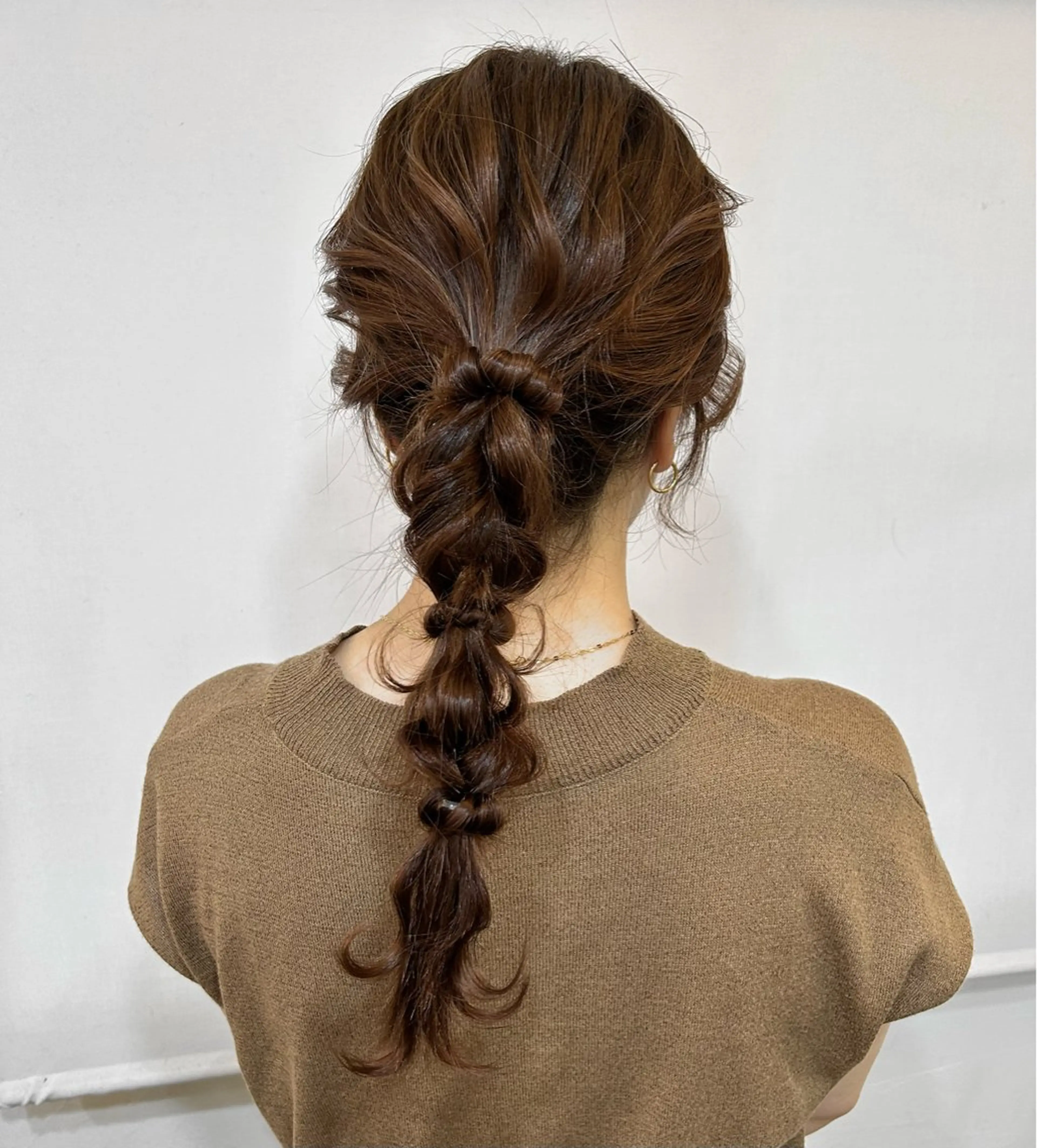 ロング ヘアアレンジ ボブ くびれヘア 顔周りカット 韓国風ヘア レイヤーカット ブリーチなしベージュ /ヘアセット/ミユのヘアスタイル