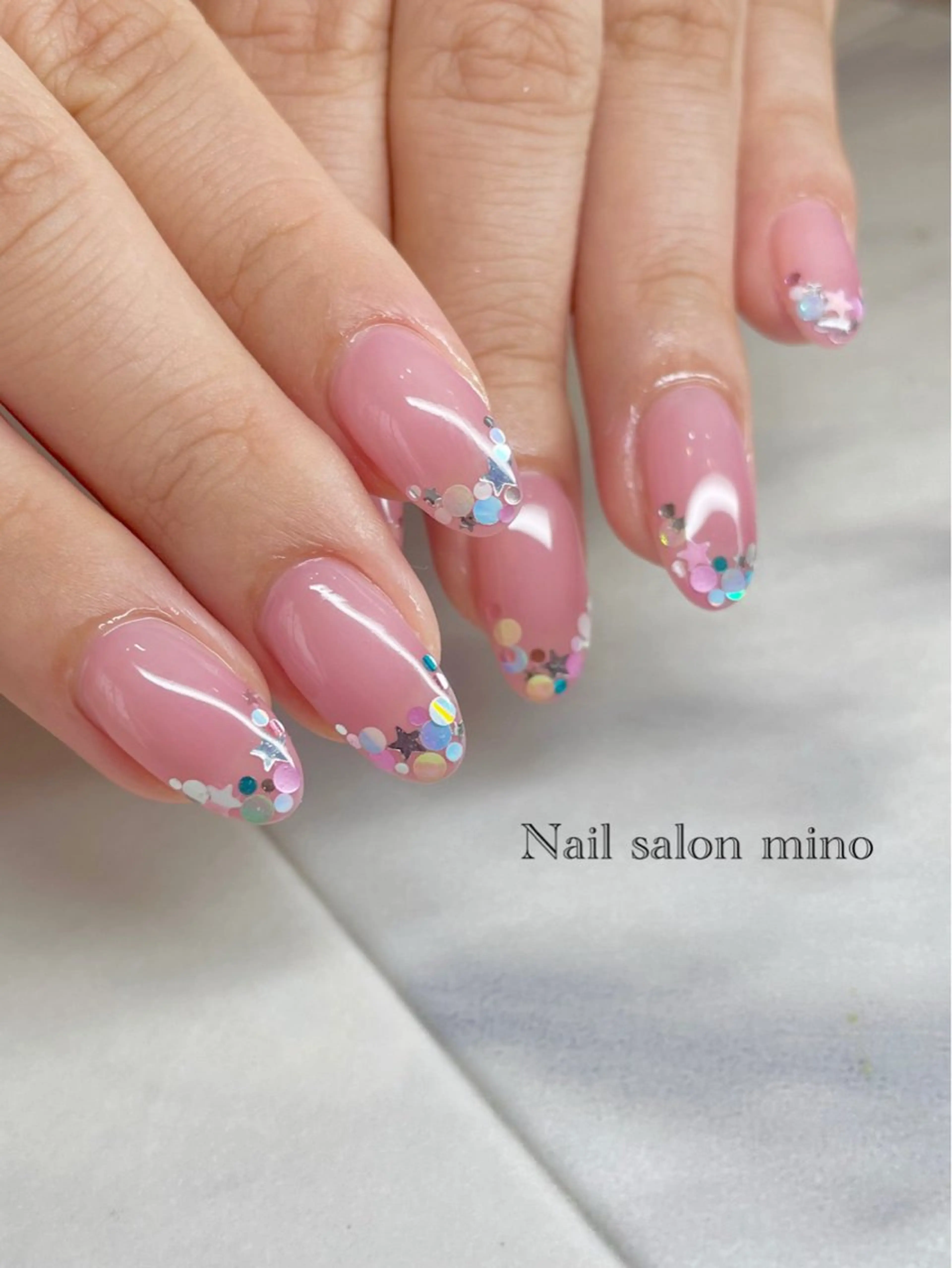 ネイル アートネイル 持ち込み ハンドネイル 三野　nail salon minoのネイルデザイン
