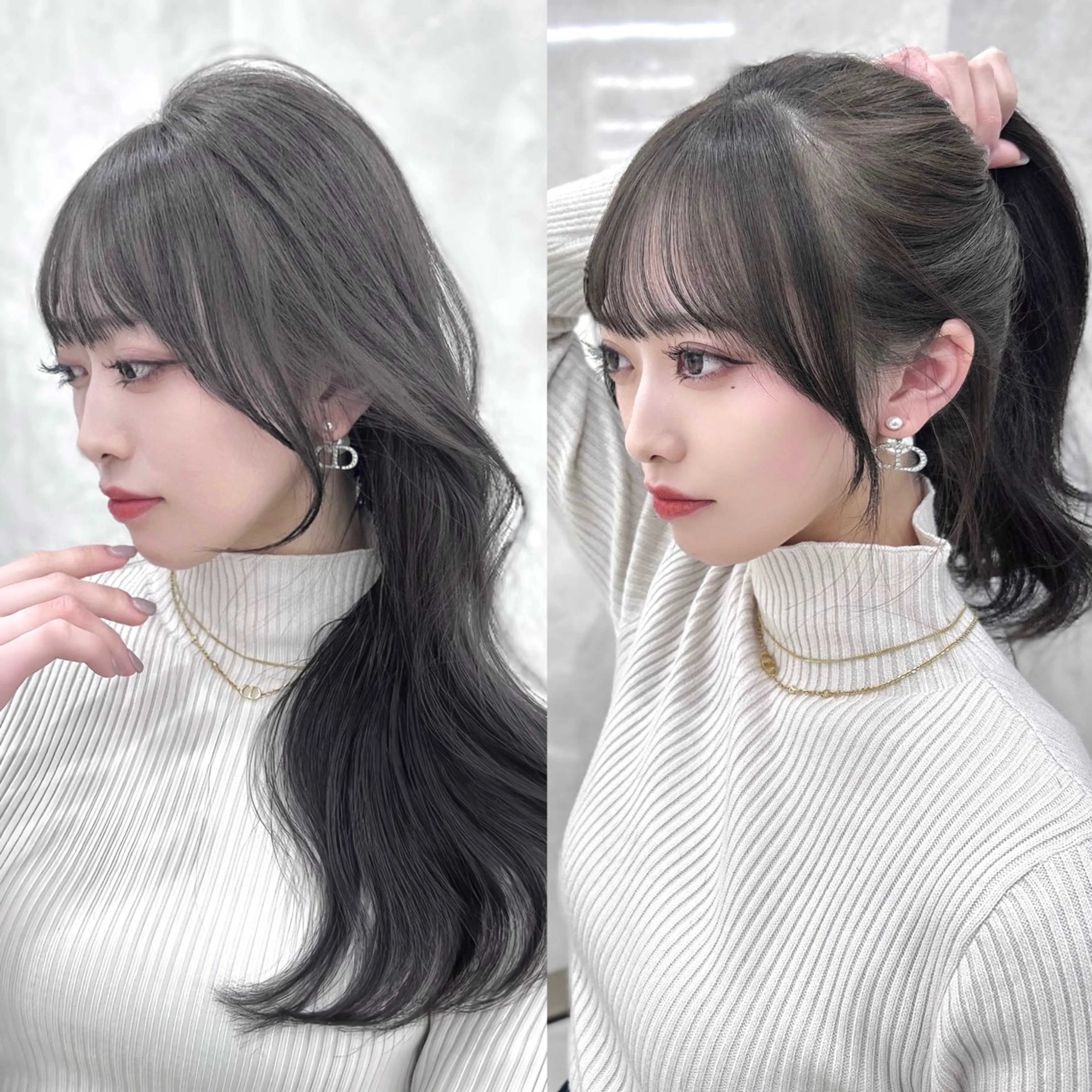 ロング カラー 透明感カラー カット ヘアカラー 似合わせ/レイヤー /顔まわり/池田歩樹のヘアスタイル