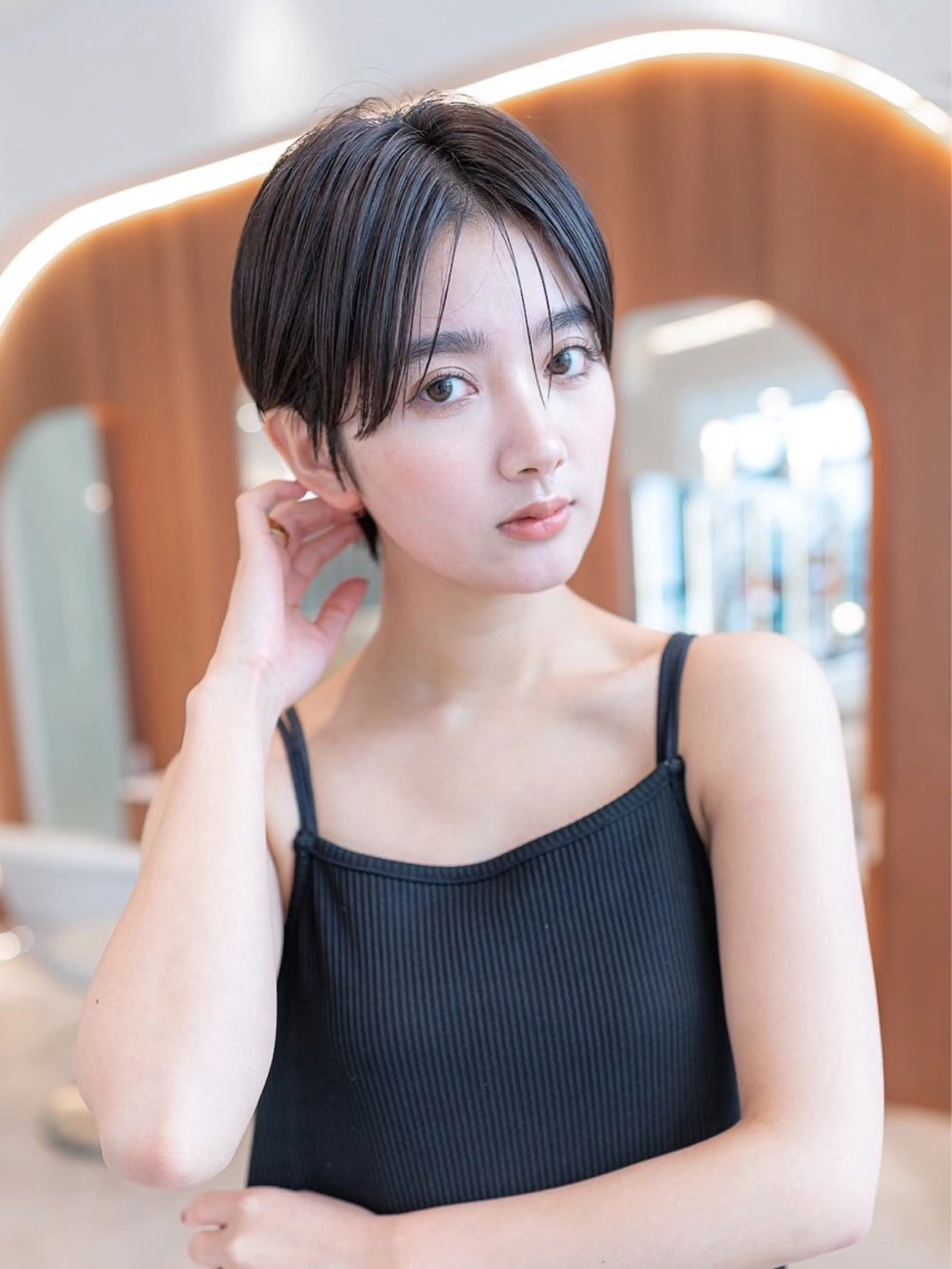 ショート カラー カット ヘアカラー トリートメント 田中航平/渋谷ボブ/ レイヤーボブのヘアスタイル