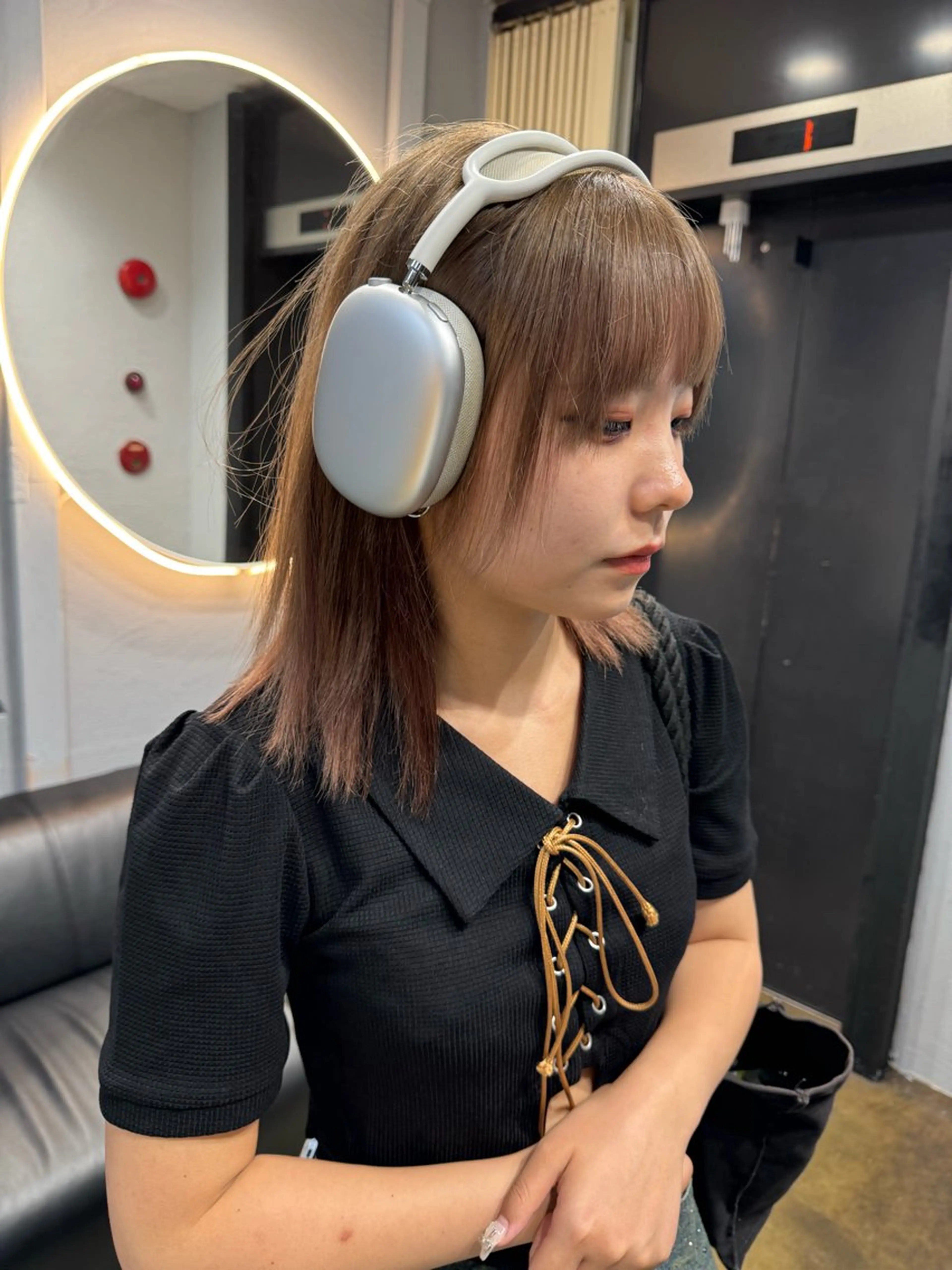 ミディアム カラー dao/ミルクティー /ブラウン/ブロンドのヘアスタイル