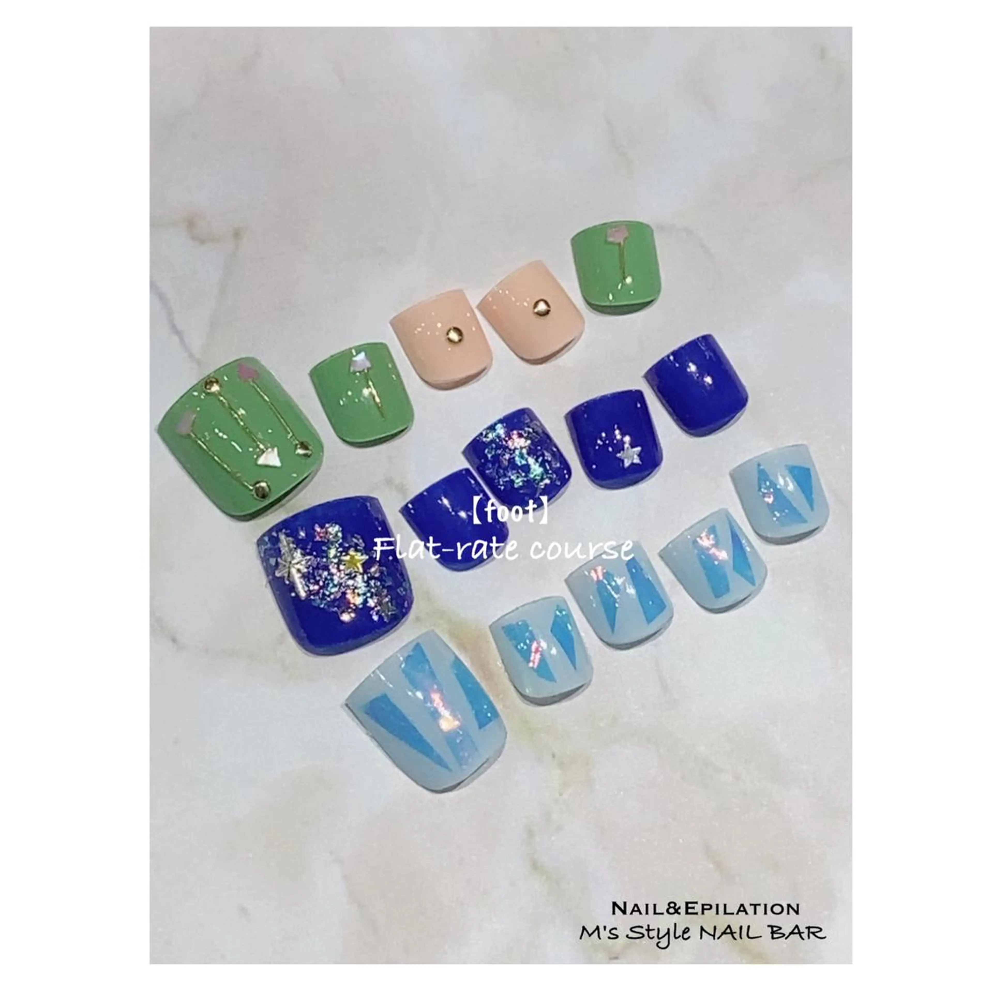 ネイル 成人式 フットネイル ジェルネイル 韓国ネイル ロングネイル フットネイル M's Style NAIL BARのネイルデザイン