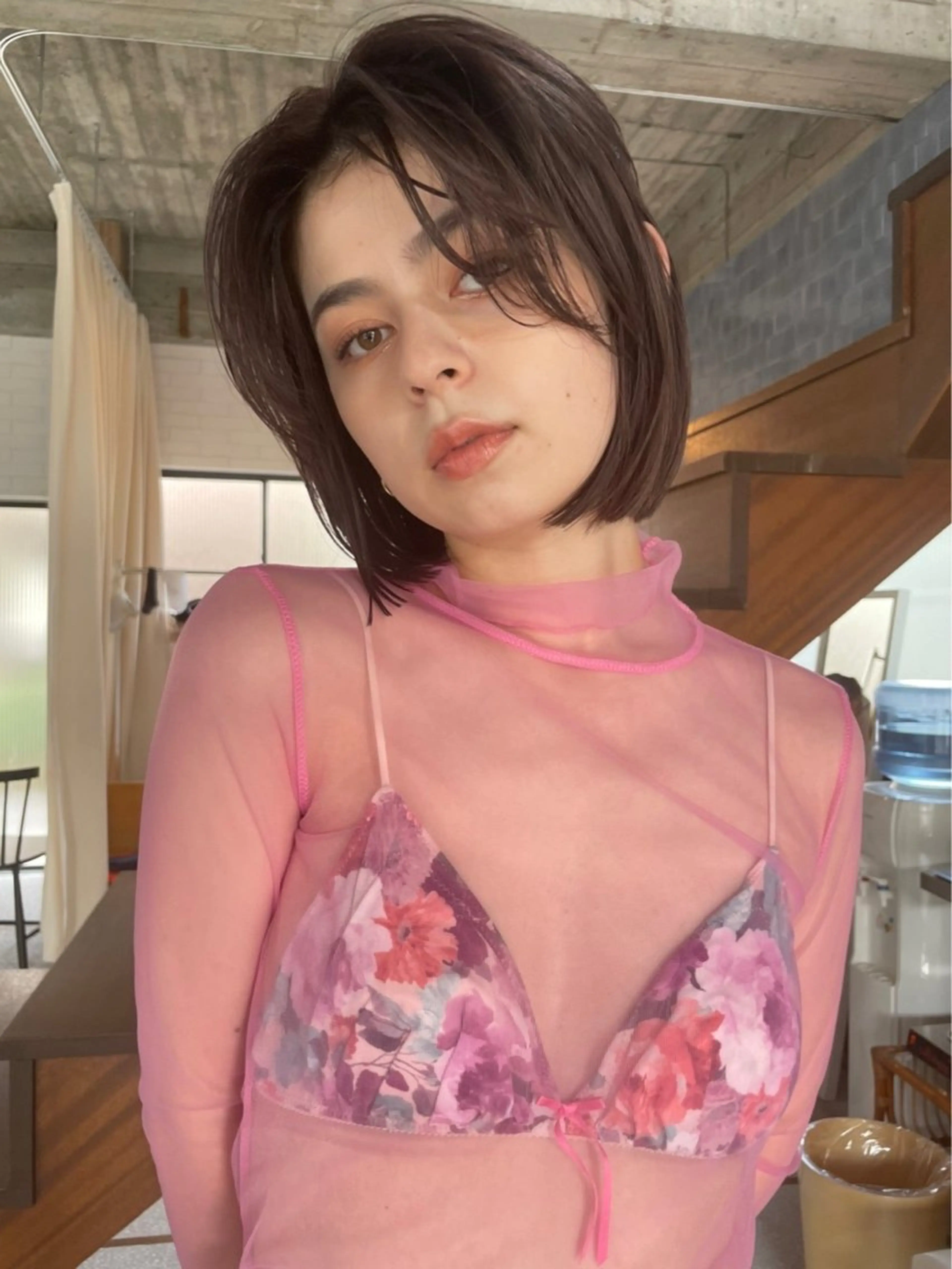 ショート カラー カット ヘアカラー トリートメント chiharu ボブ/レイヤーのヘアスタイル