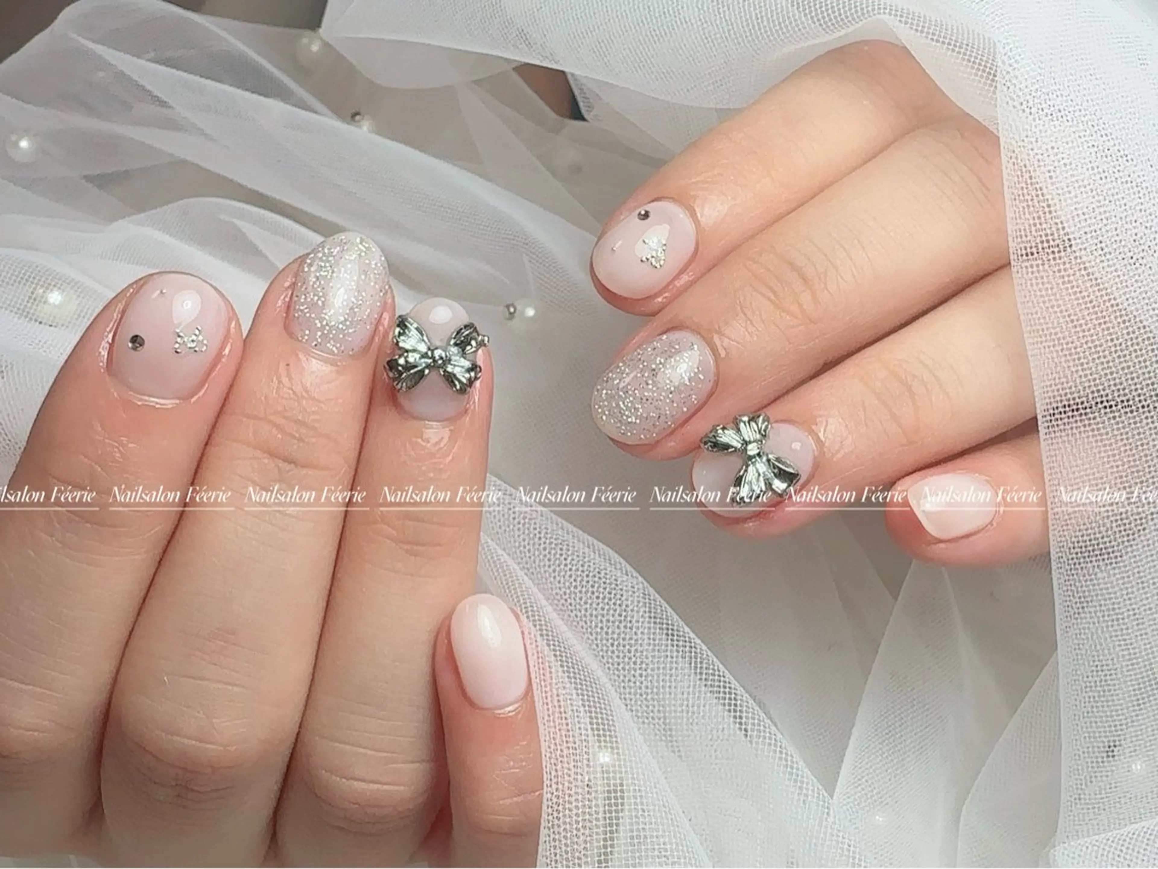 ネイル 成人式 長さ出し フットネイル フレンチネイル ジェルネイル ハンドネイル ハンドケア nail salon Feerieのネイルデザイン