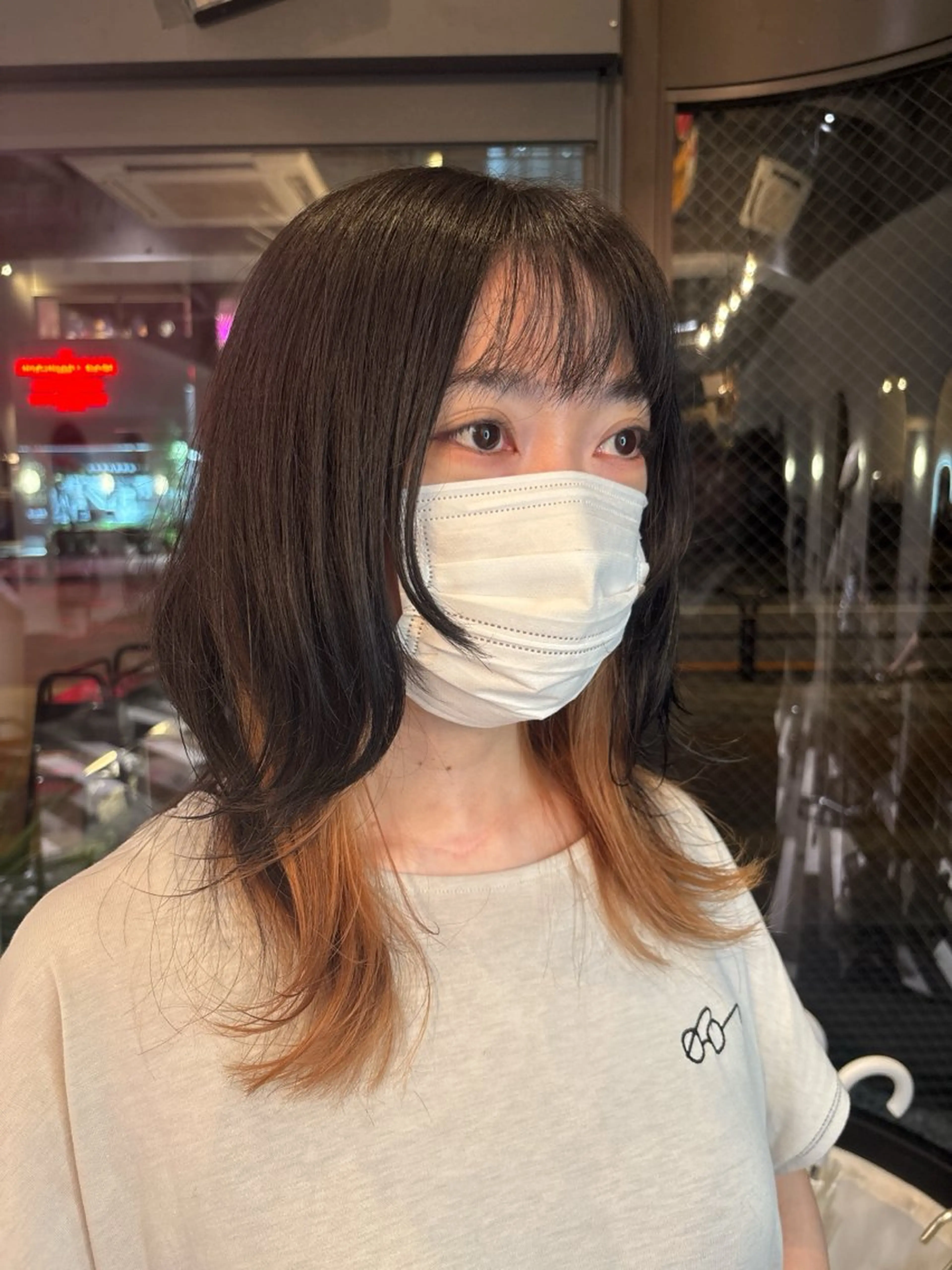 ミディアム カット ヘアカラー 🫧透明感カラーレイ ヤースタイル松浦元海のヘアスタイル