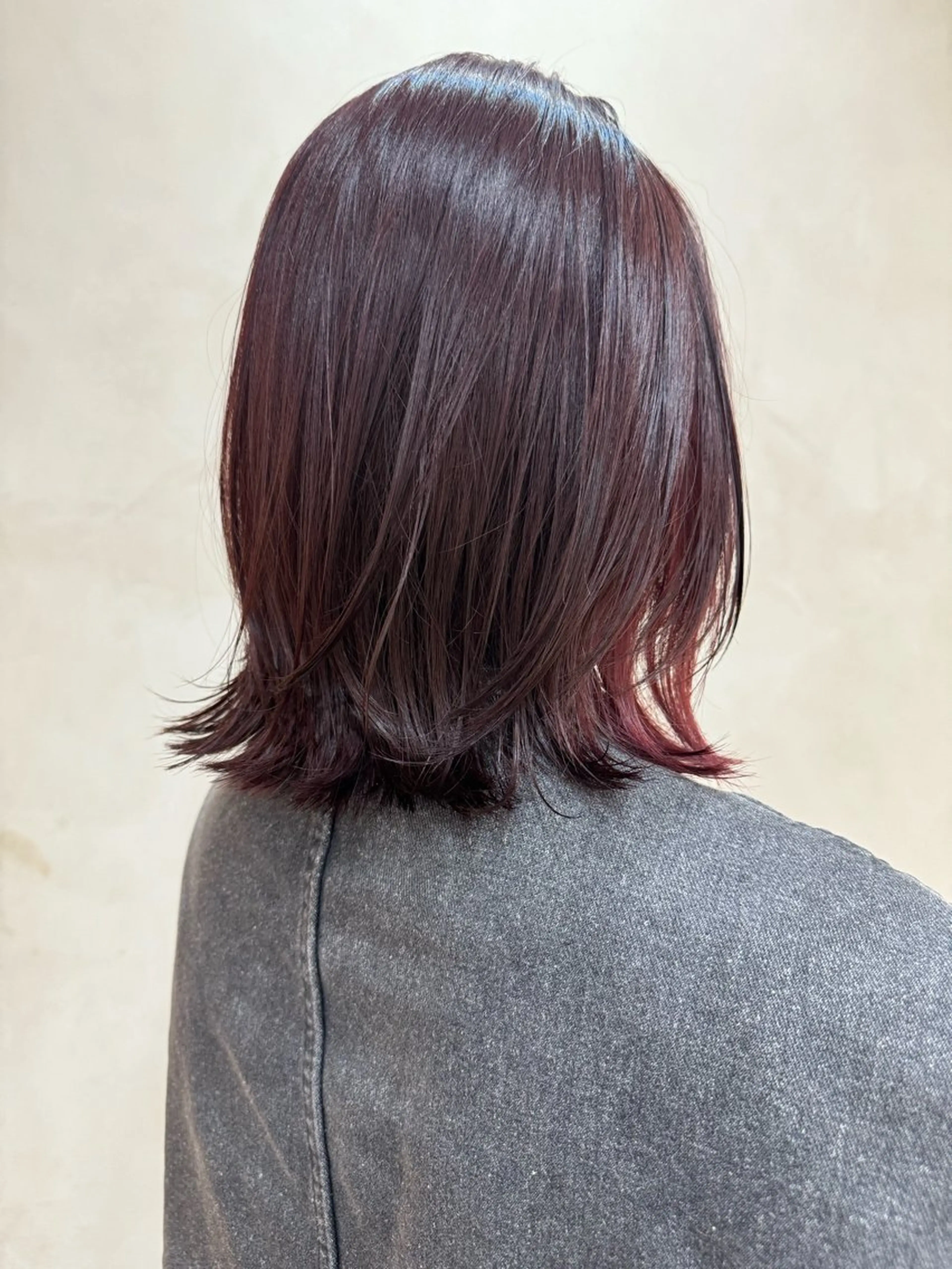 ミディアム カラー カット ヘアカラー トリートメント 矢場町/ダブルカラー /レイヤー/アリサのヘアスタイル