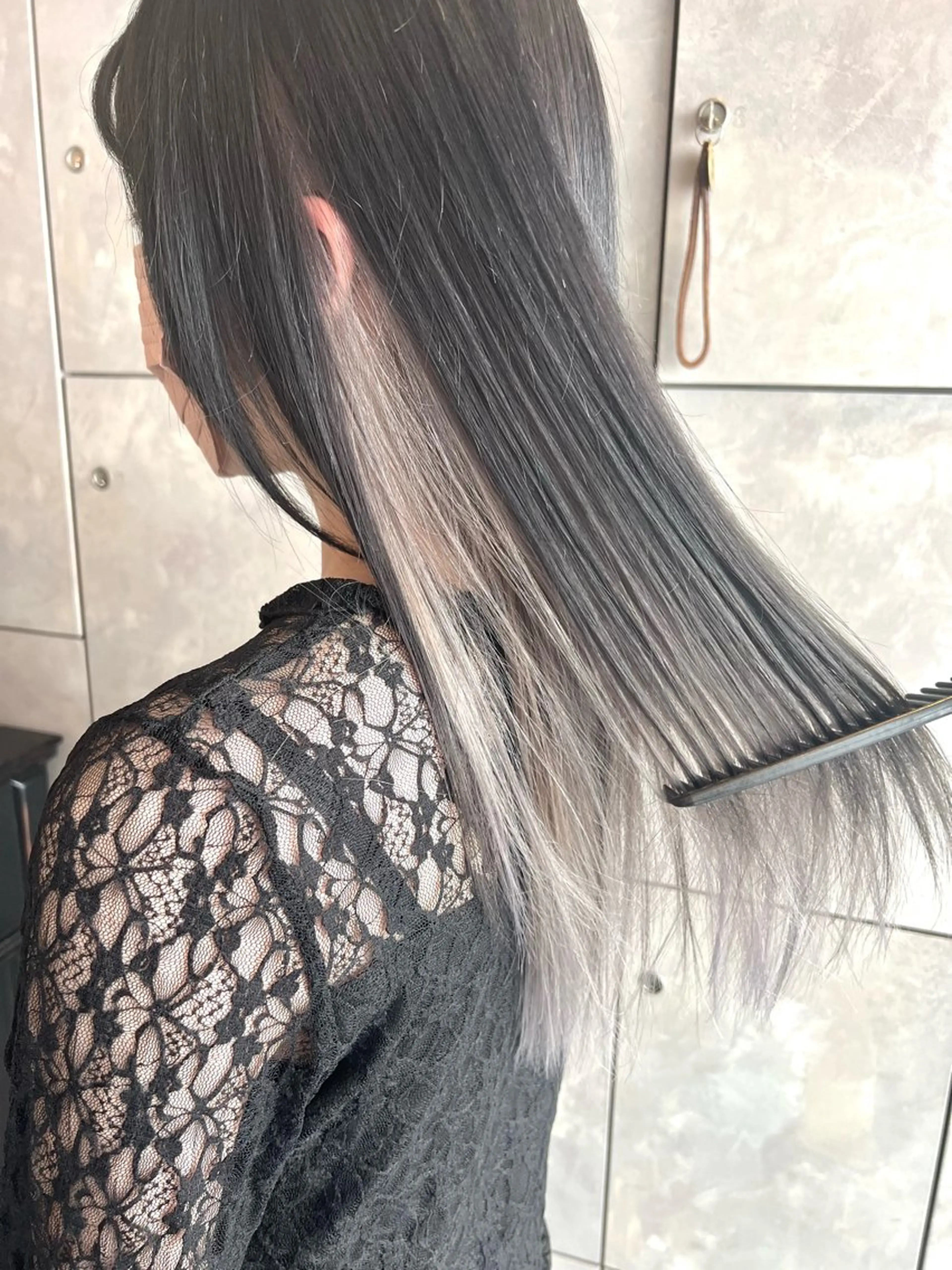 セミロング カラー ヘアアレンジ ヘアカラー トリートメント ヘッドスパ ヘアセット 🌈インナーカラー ‘ショウマ’🌈のヘアスタイル