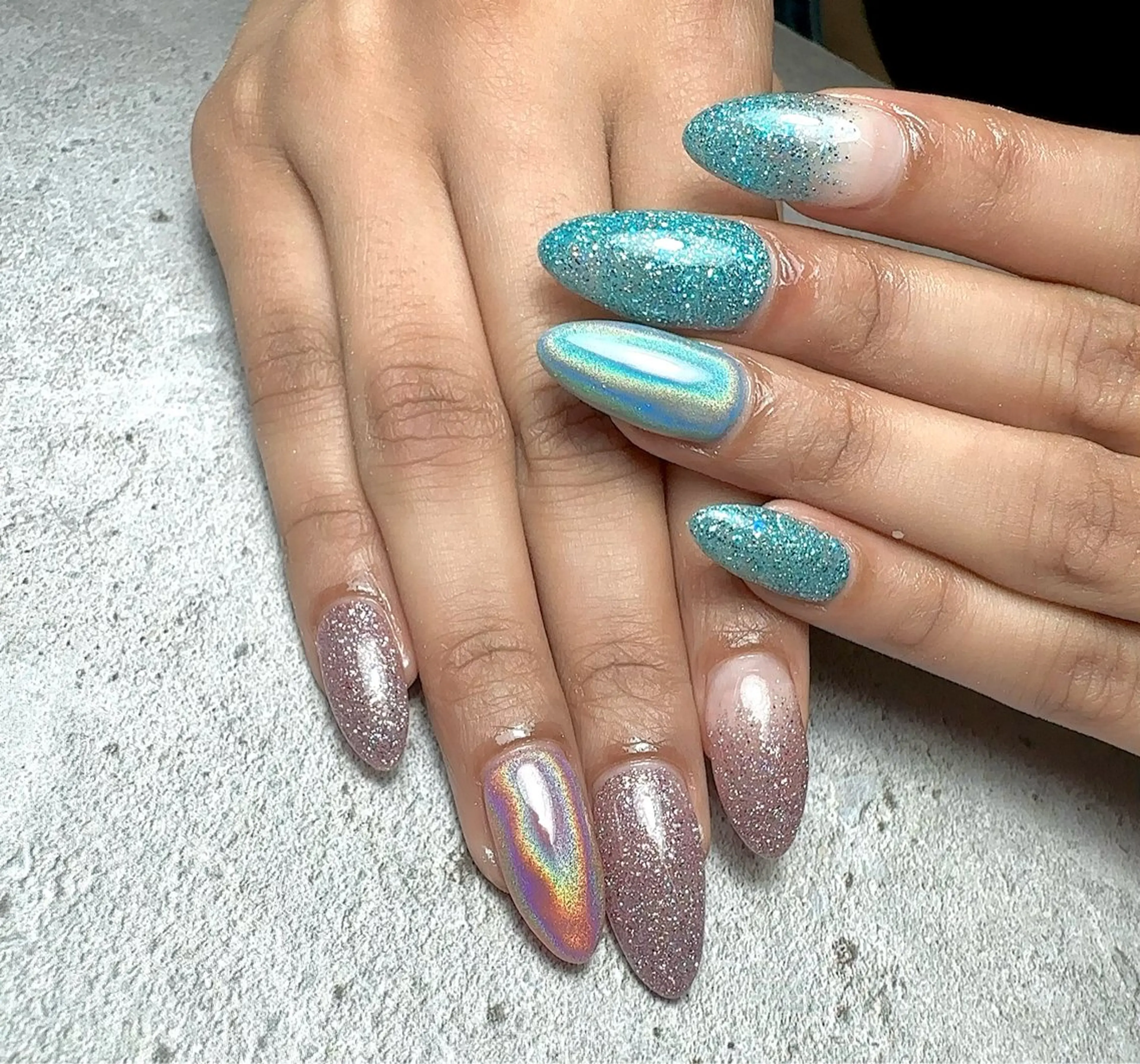 ネイル アートネイル 入学式 ハート マグネットネイル 持ち込み ハンドネイル Nailsalon Mimiy..♡のネイルデザイン