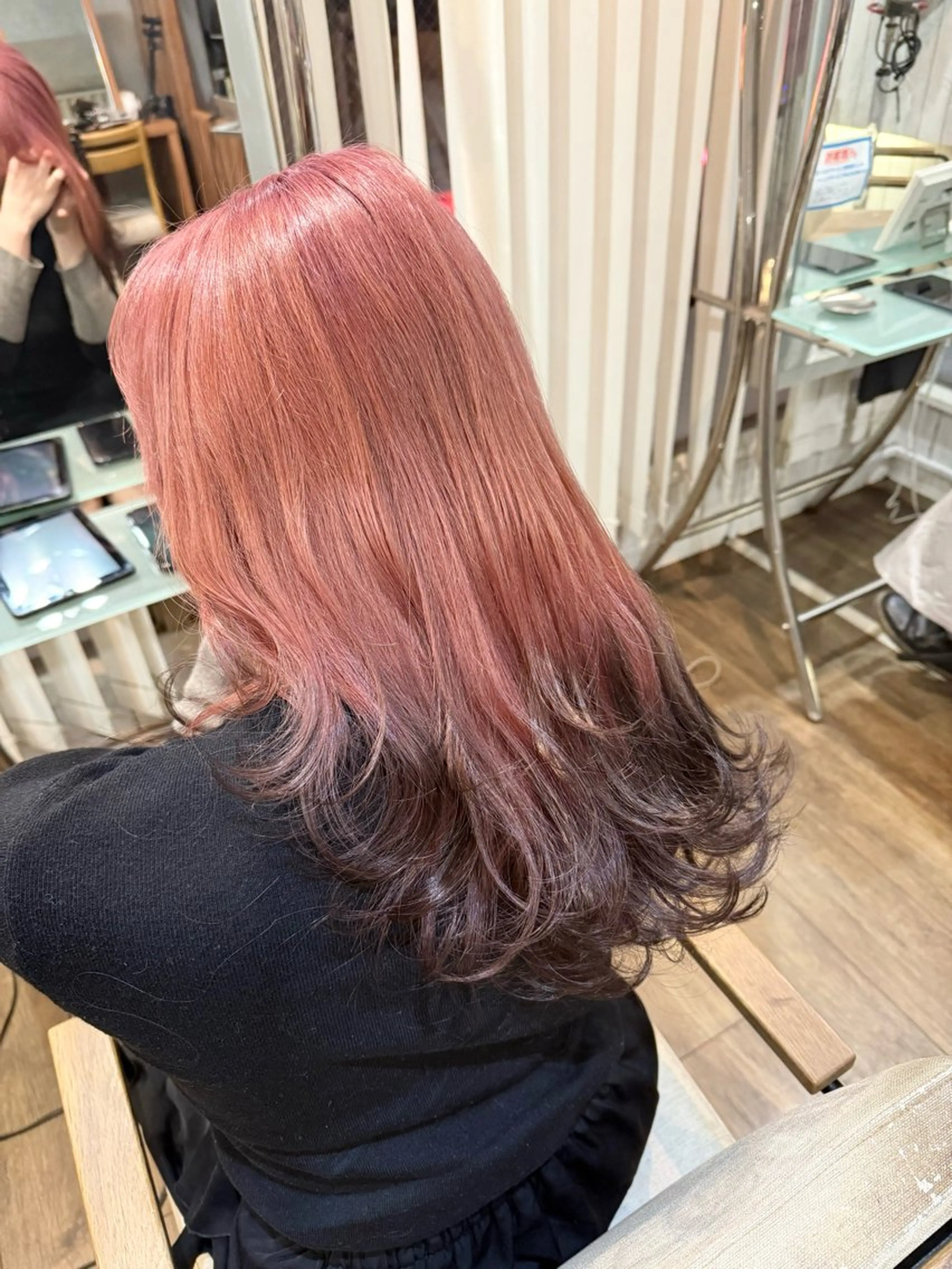 セミロング カラー パーマ ヘアアレンジ ベージュカラー ピンクカラー ピンクベージュ ヘアカラー トリートメント RecheRche【池袋】所属・👑指名率No.1 👑坂口飛翔のヘアスタイル
