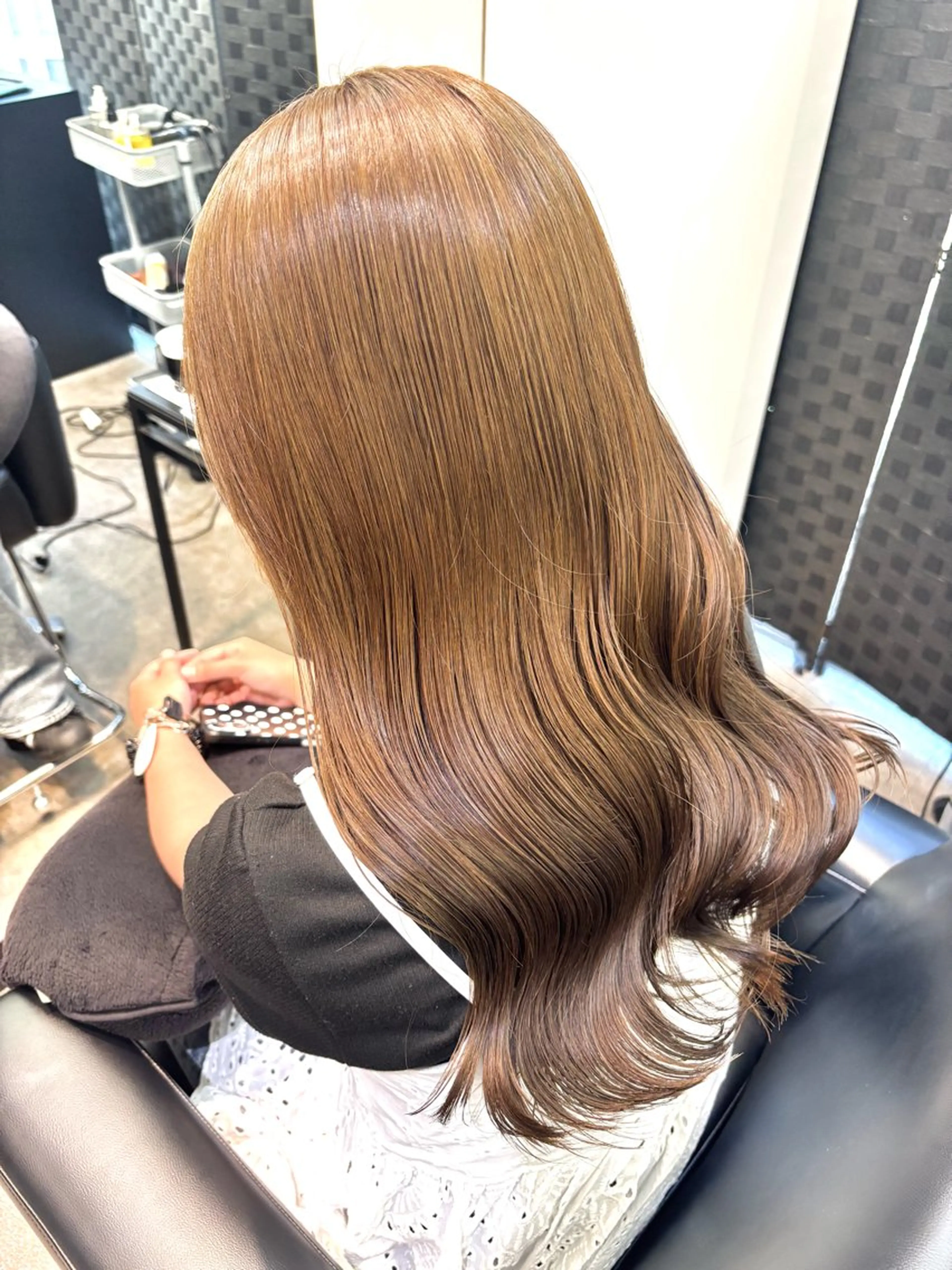 ロング ブリーチなし ダブルカラー/ゆなのヘアスタイル