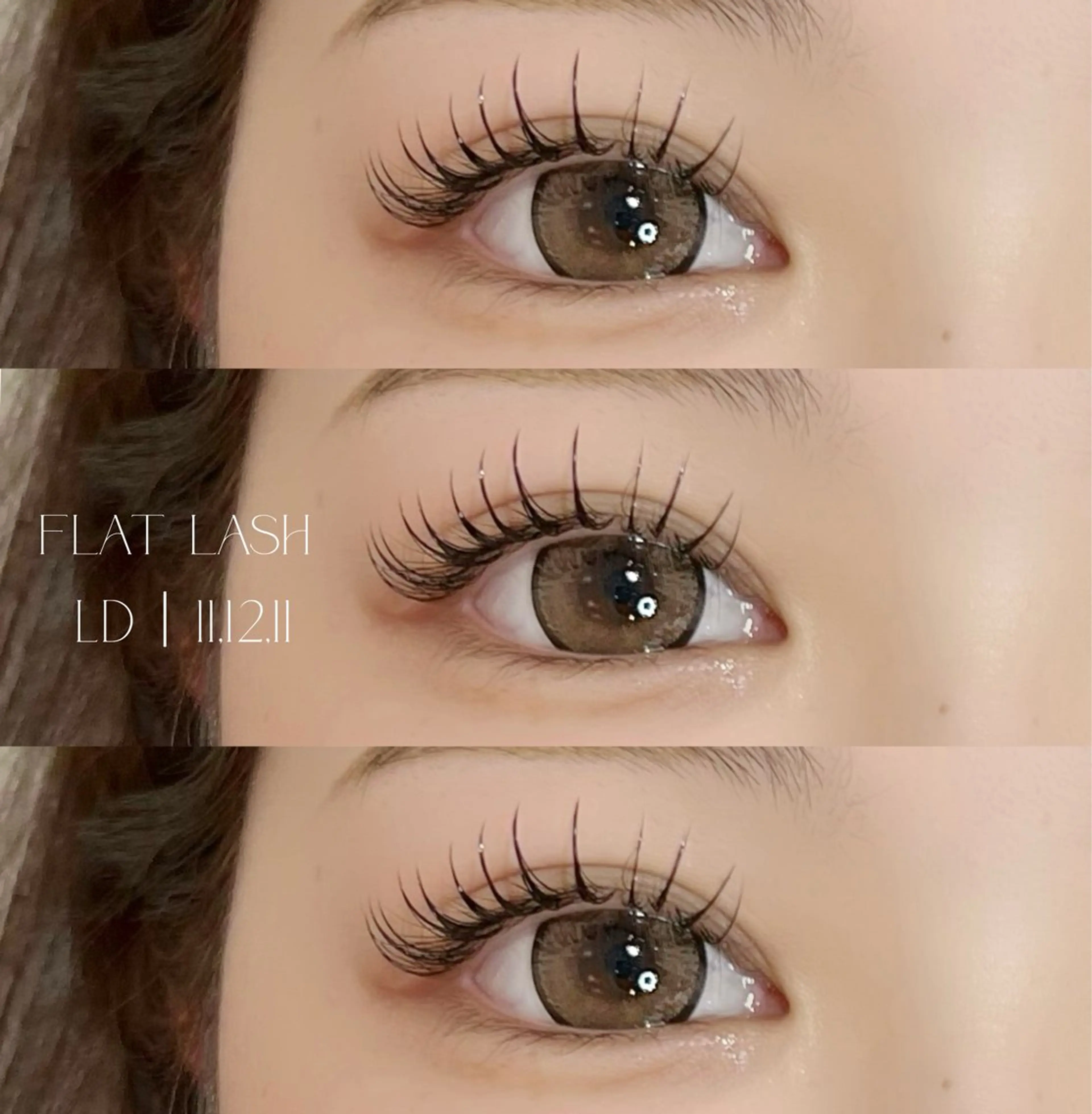 〈マツエク〉🤍LD/LCカール🖤フラットラッシュ100本¥6,820→¥5,720初回オフ無料！！の写真