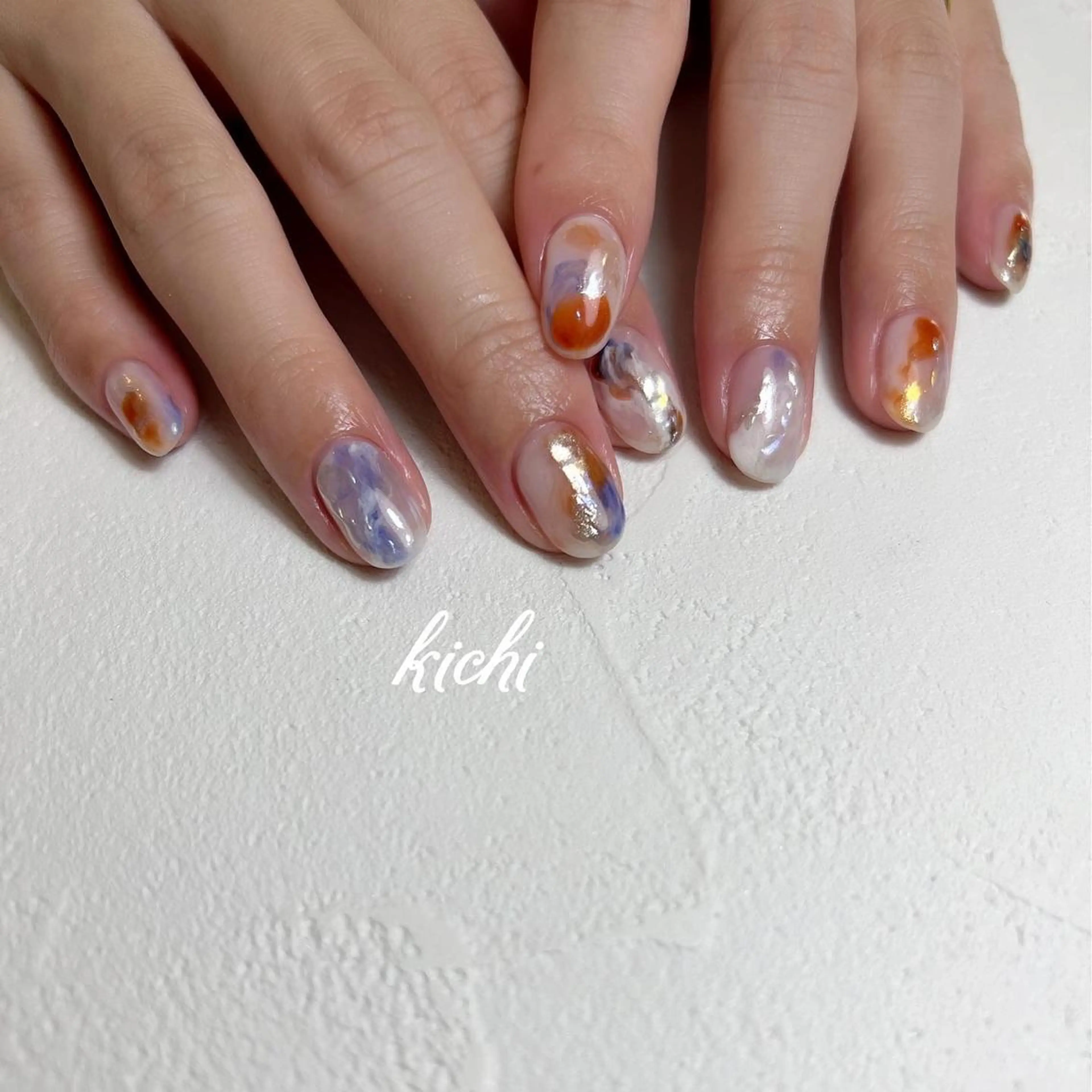 ネイル ジェルネイル 持ち込み ニュアンスネイル パラジェル 夏ネイル kichi・: *のネイルデザイン